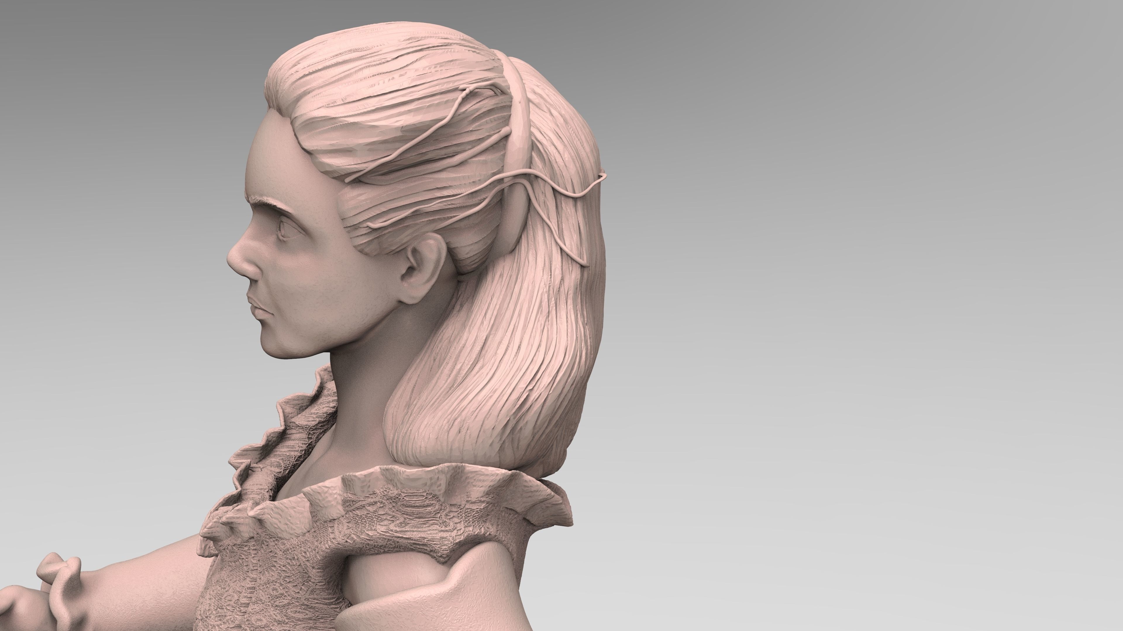 Sculpture of Sarah From Labyrinth 3D print model_30
