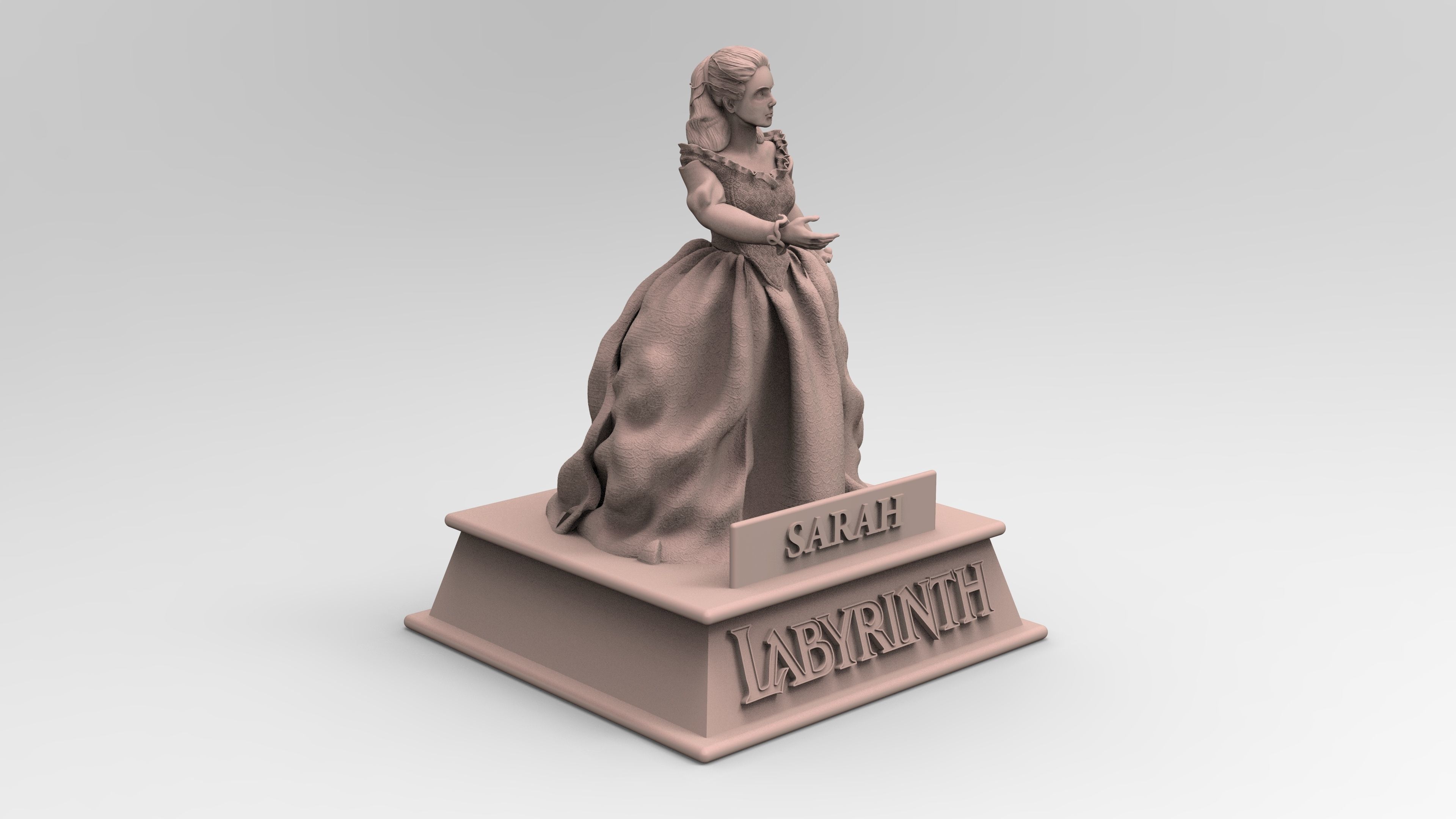 Sculpture of Sarah From Labyrinth 3D print model_2