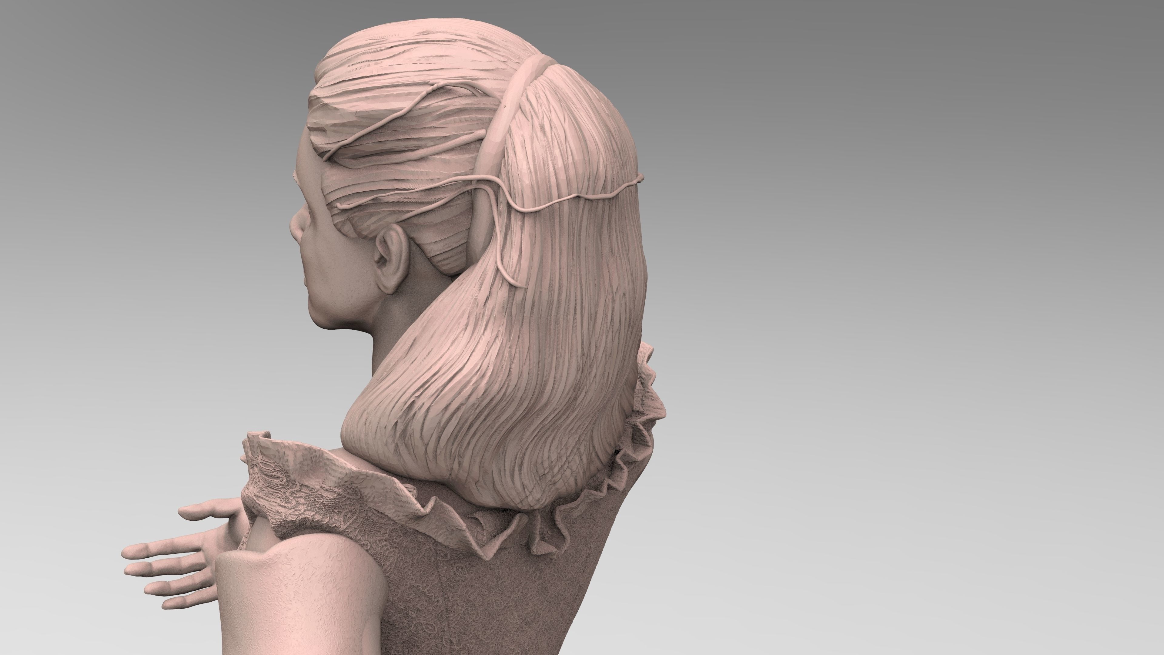 Sculpture of Sarah From Labyrinth 3D print model_29