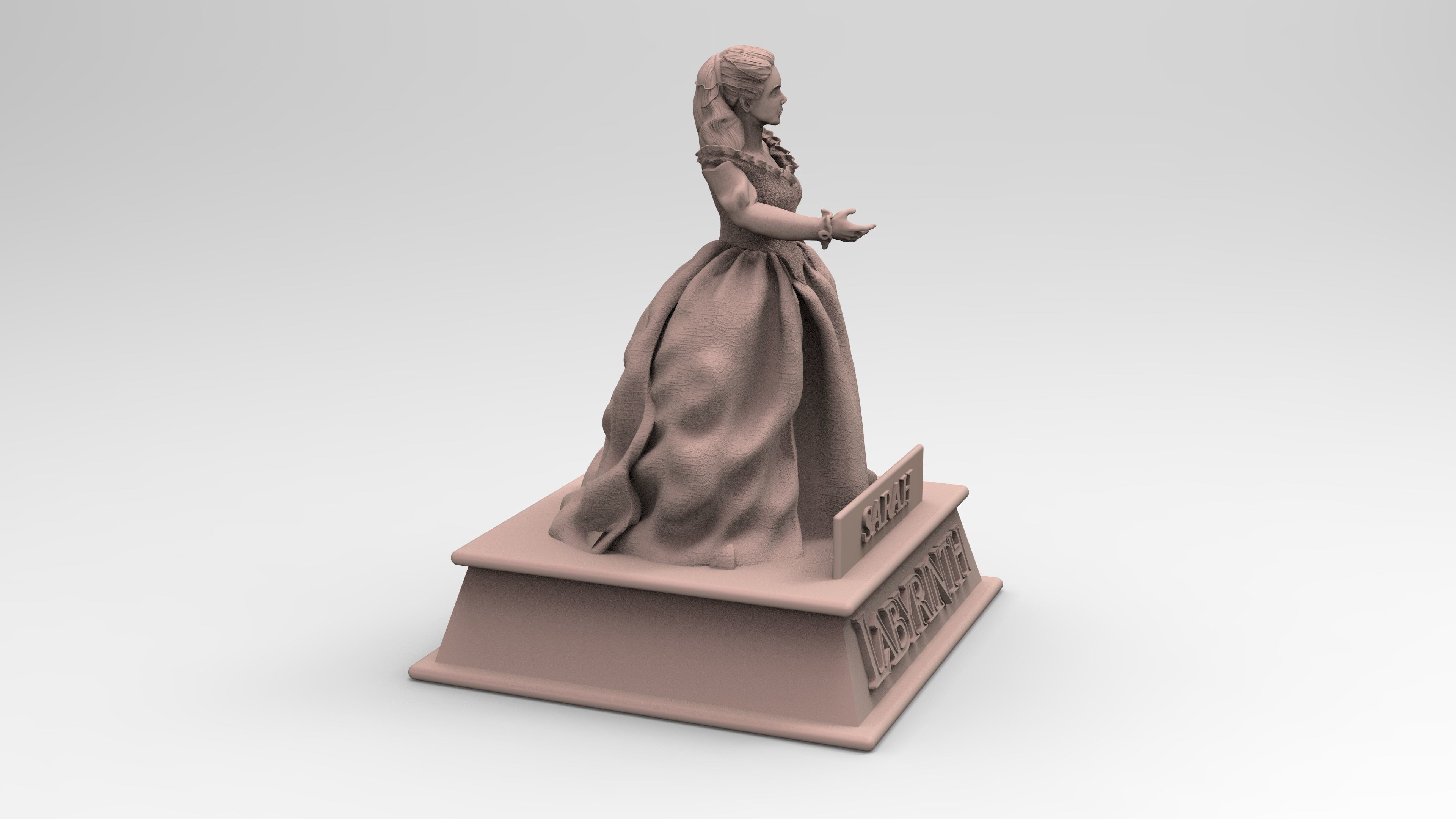 Sculpture of Sarah From Labyrinth 3D print model_3