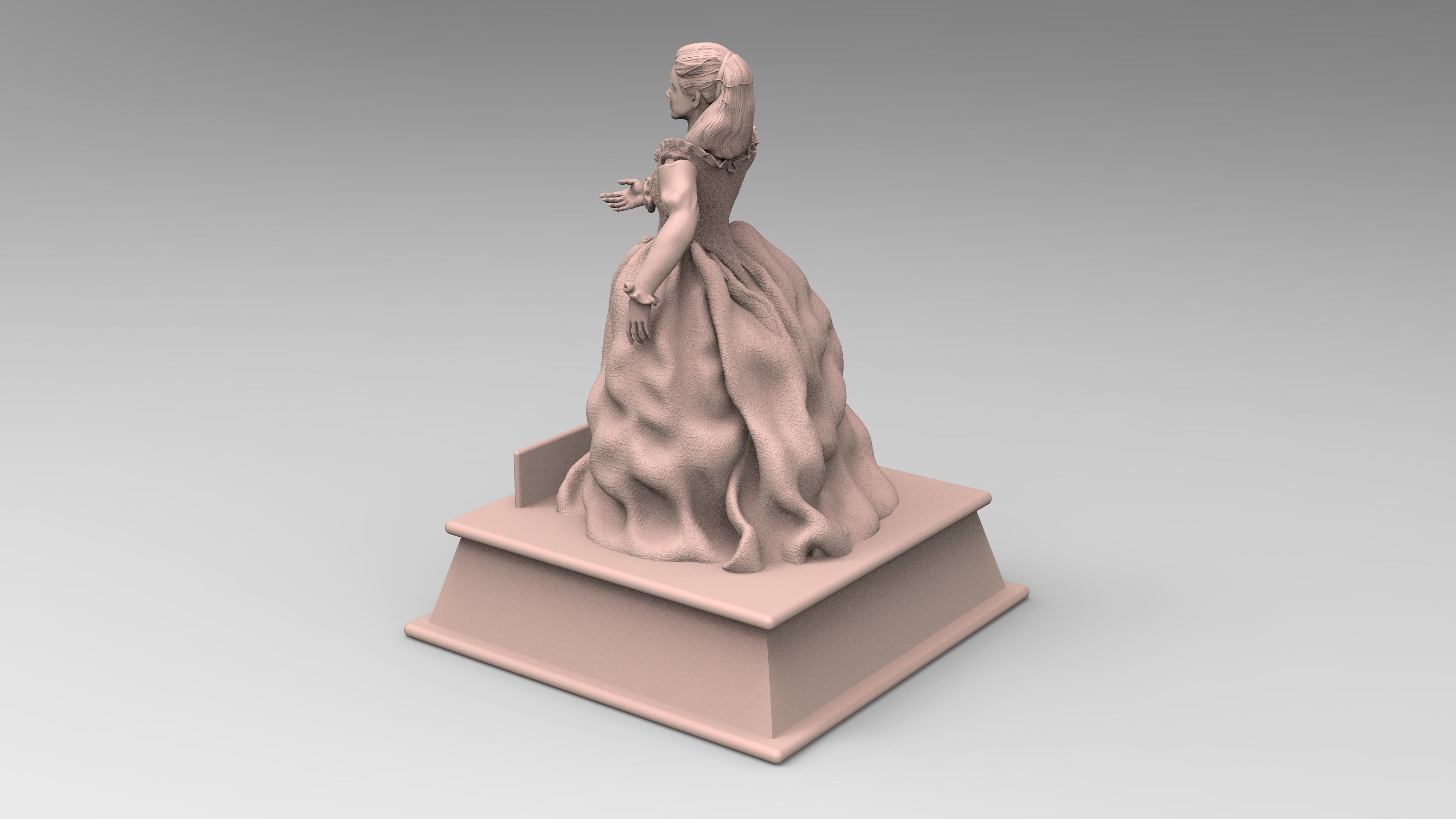 Sculpture of Sarah From Labyrinth 3D print model_8