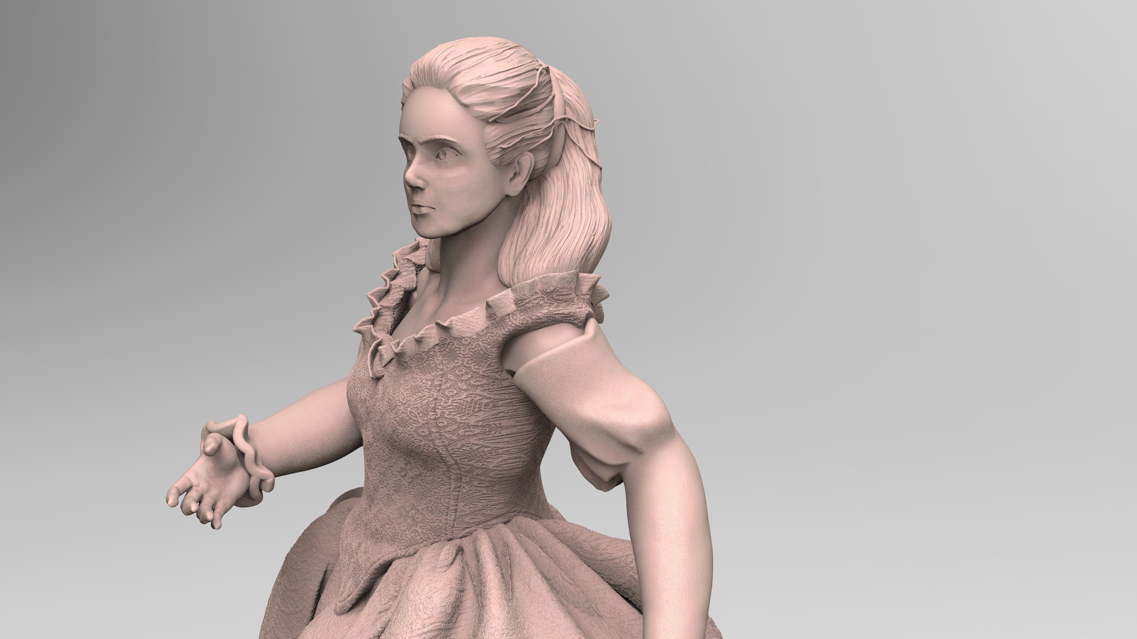 Sculpture of Sarah From Labyrinth 3D print model_21