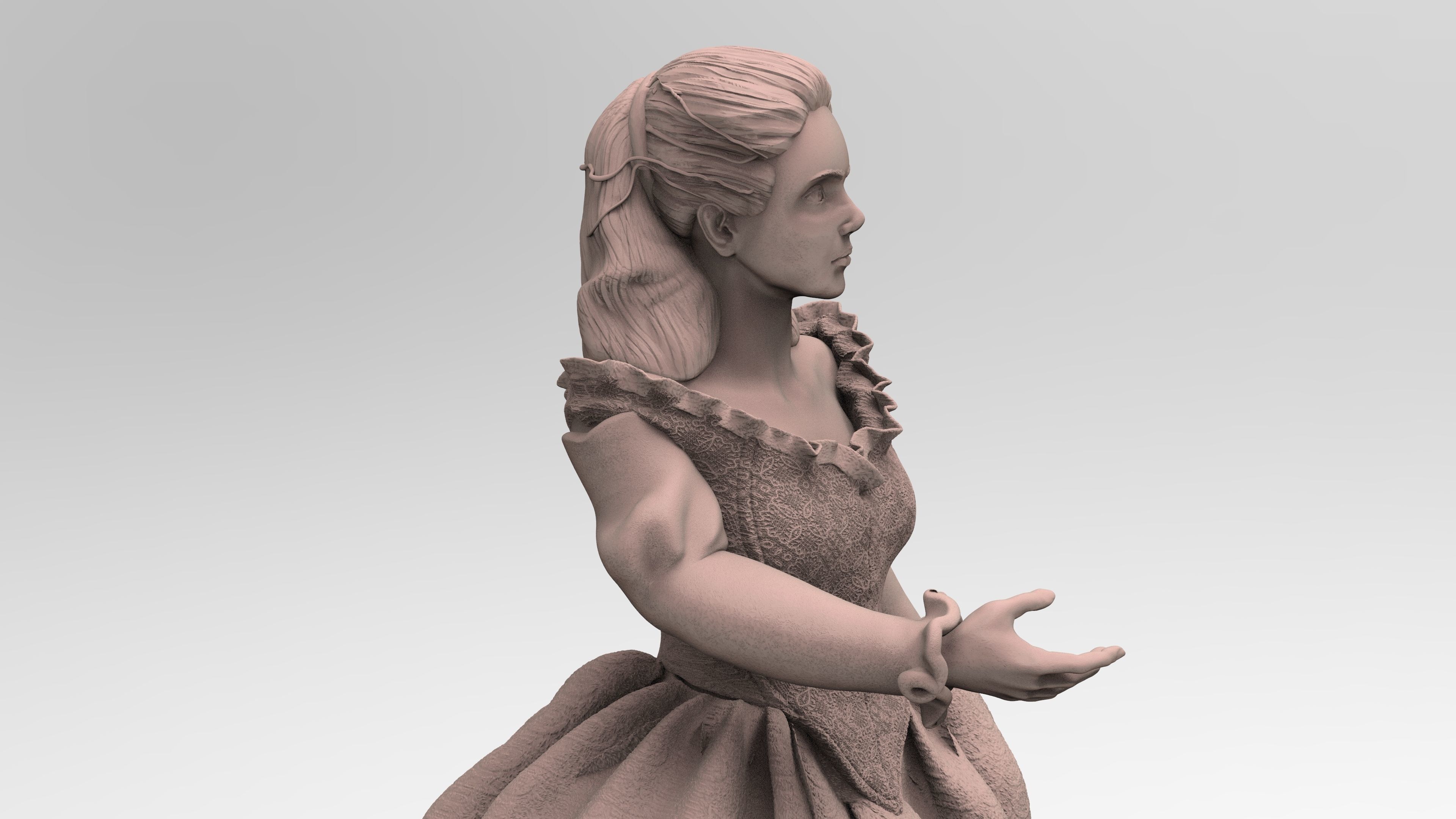 Sculpture of Sarah From Labyrinth 3D print model_16