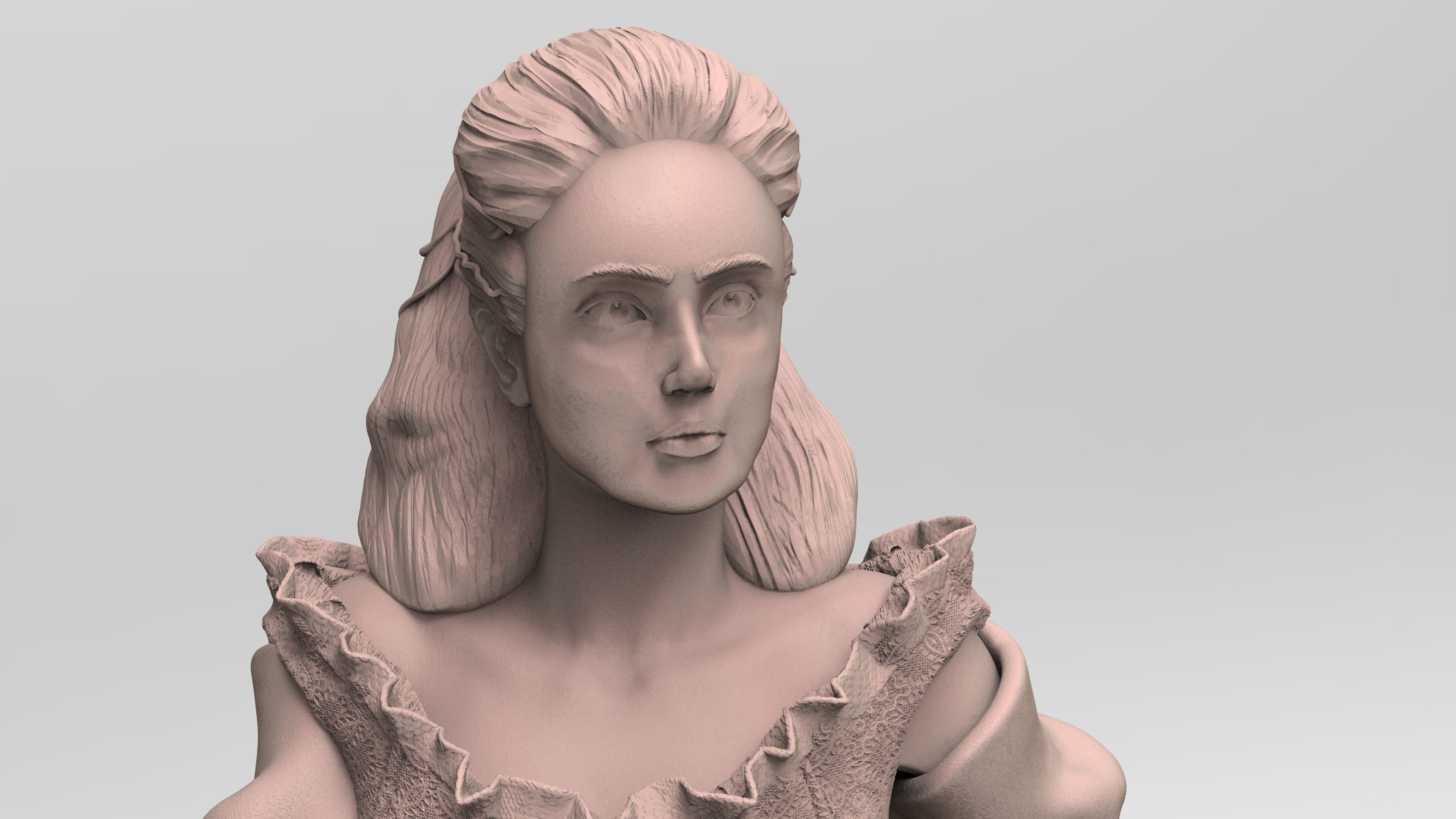 Sculpture of Sarah From Labyrinth 3D print model_24