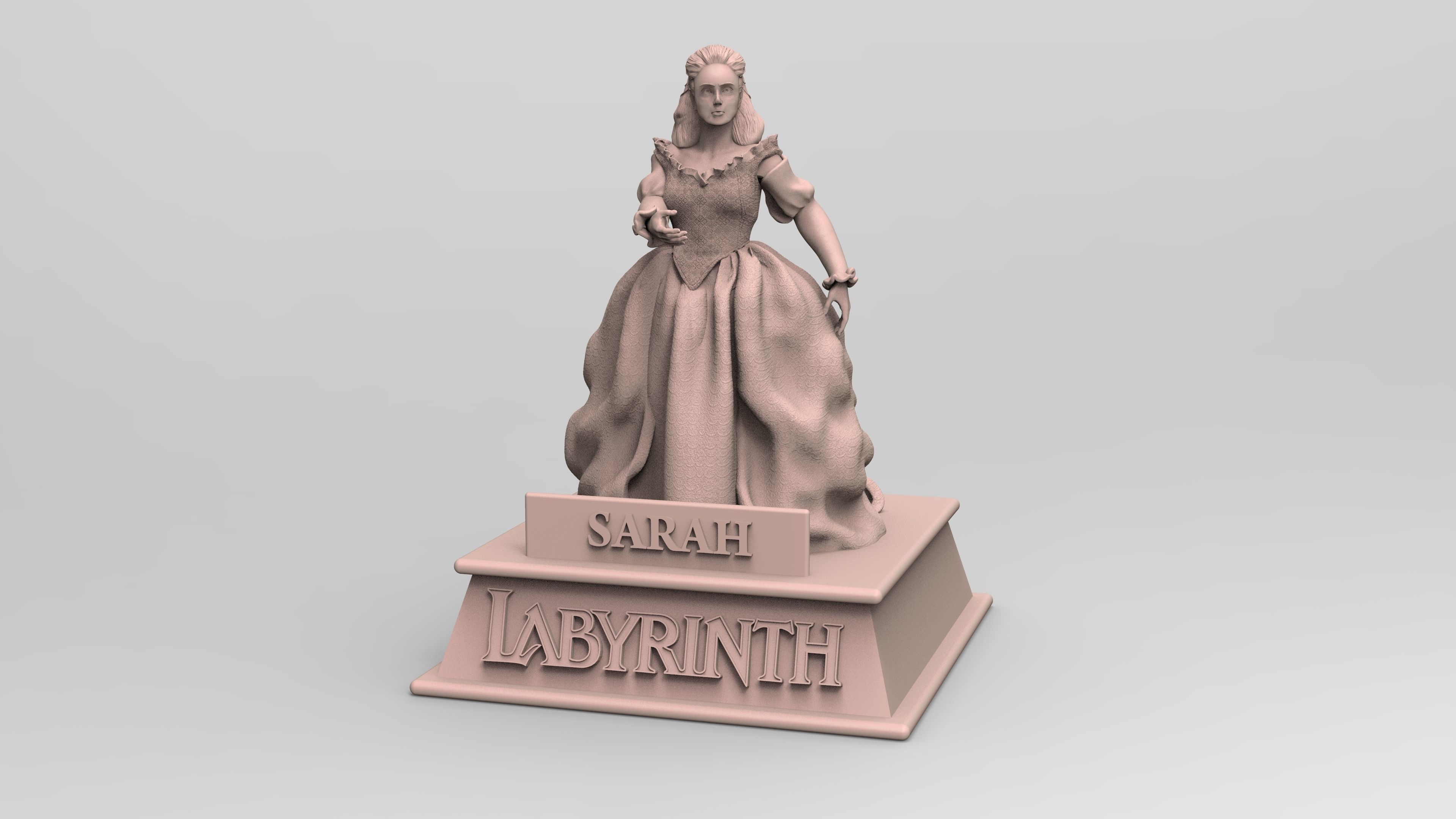 Sculpture of Sarah From Labyrinth 3D print model_34