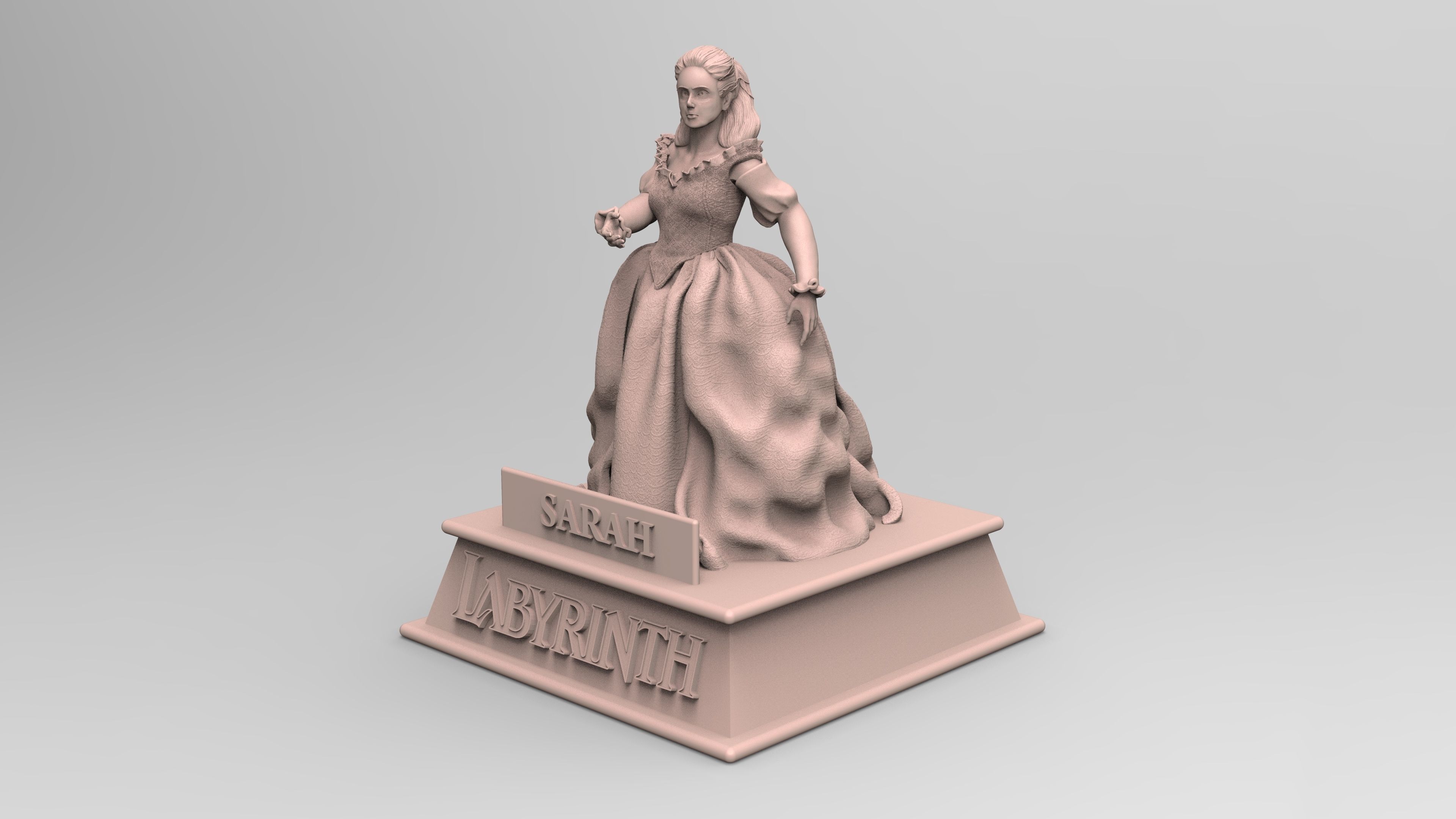 Sculpture of Sarah From Labyrinth 3D print model_11