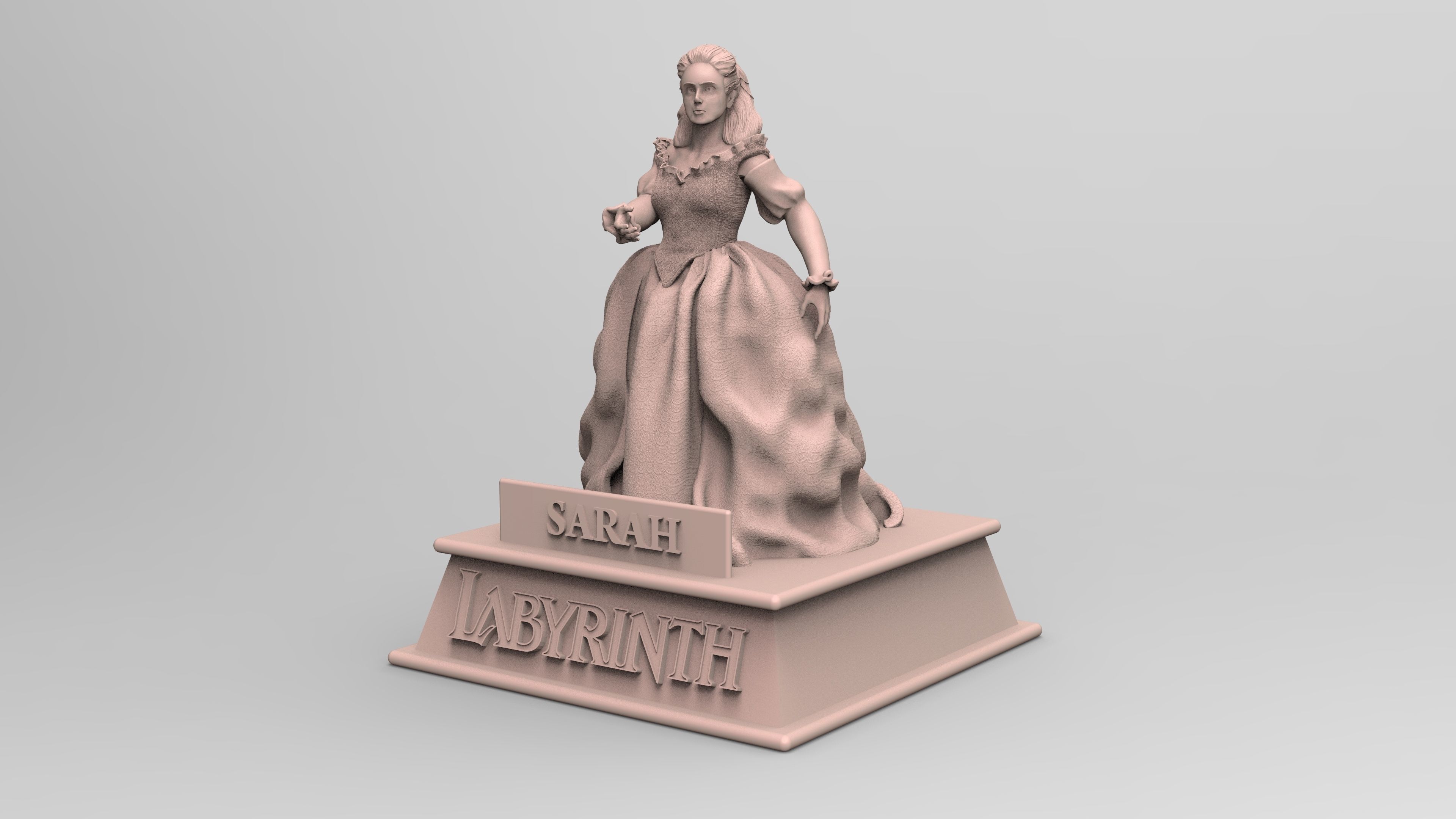 Sculpture of Sarah From Labyrinth 3D print model_33