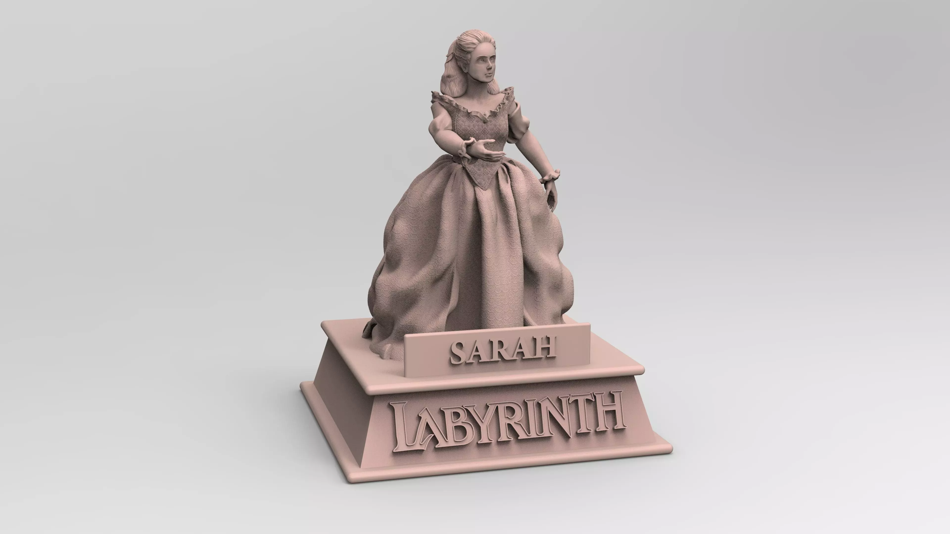 Sculpture of Sarah From Labyrinth 3D print model_0