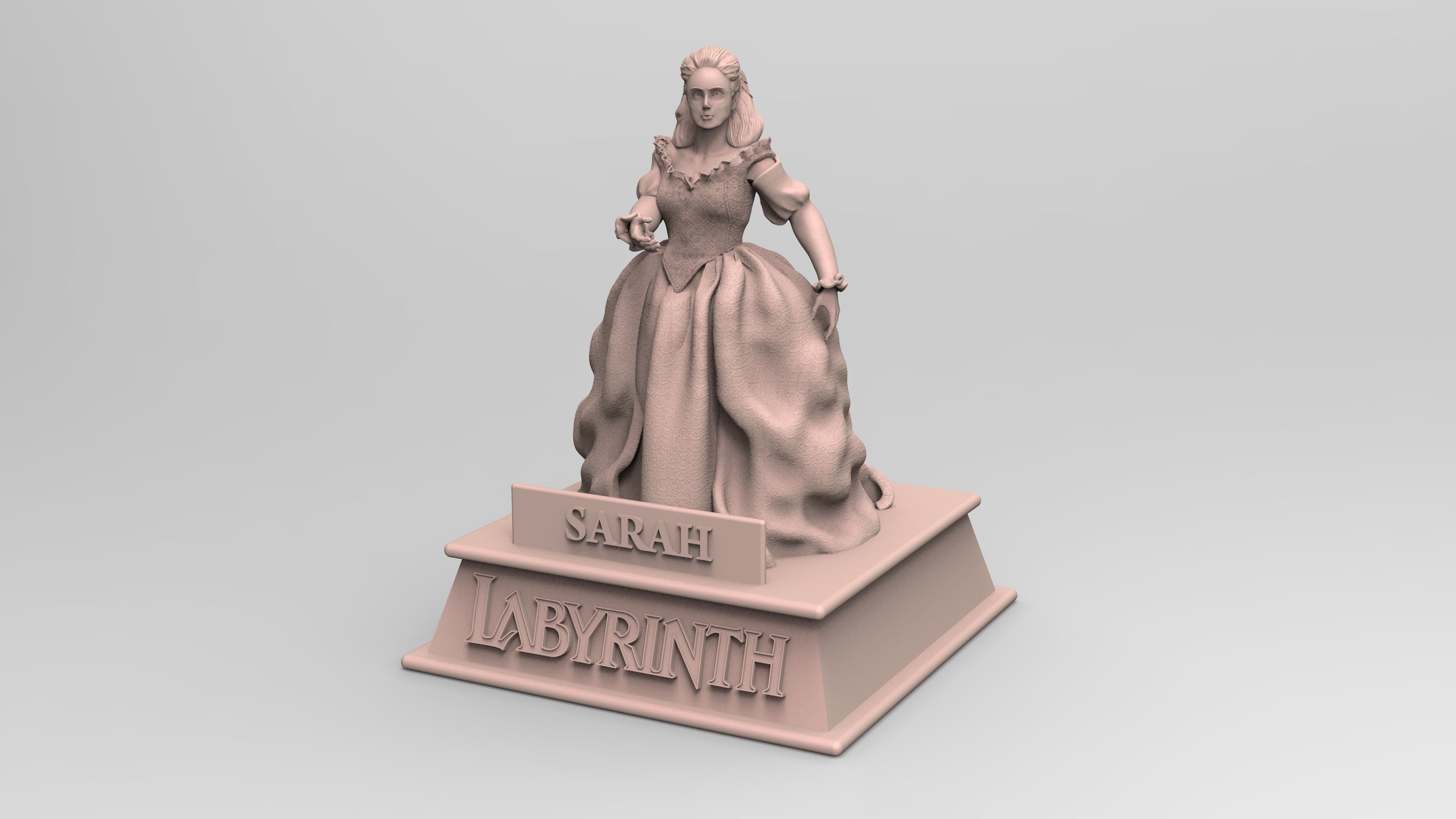 Sculpture of Sarah From Labyrinth 3D print model_12