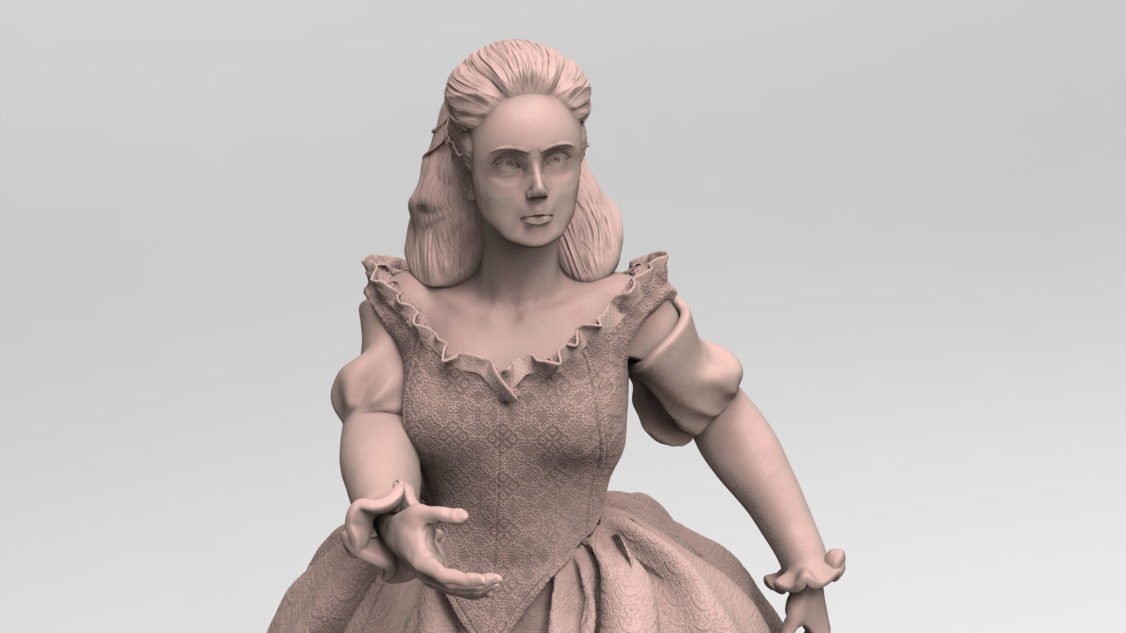 Sculpture of Sarah From Labyrinth 3D print model_14