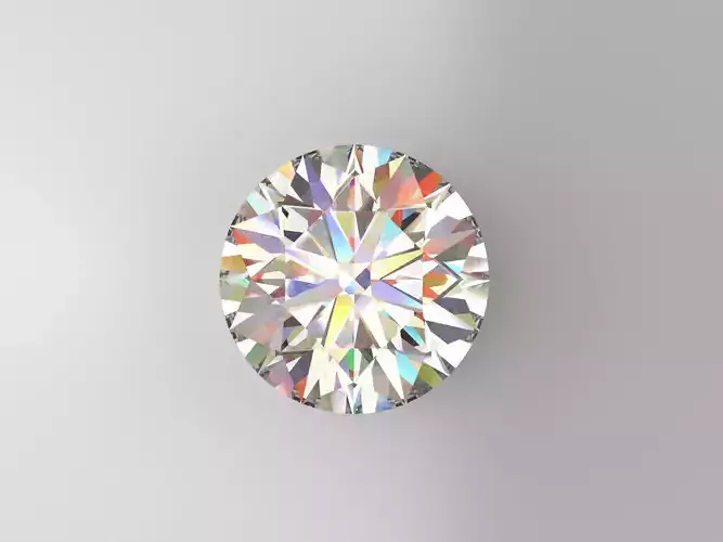 Round Brilliant Cut Diamond 3D print model