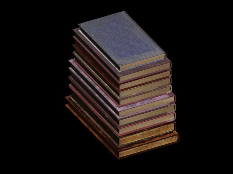 Book Model - Low Poly 10 Old Book Models  Low-poly 3D model_2