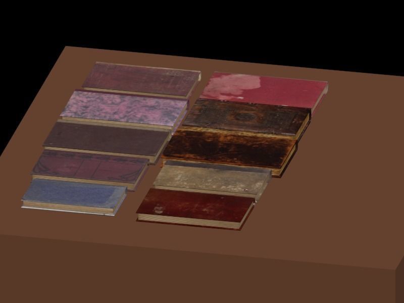 Book Model - Low Poly 10 Old Book Models  Low-poly 3D model_9