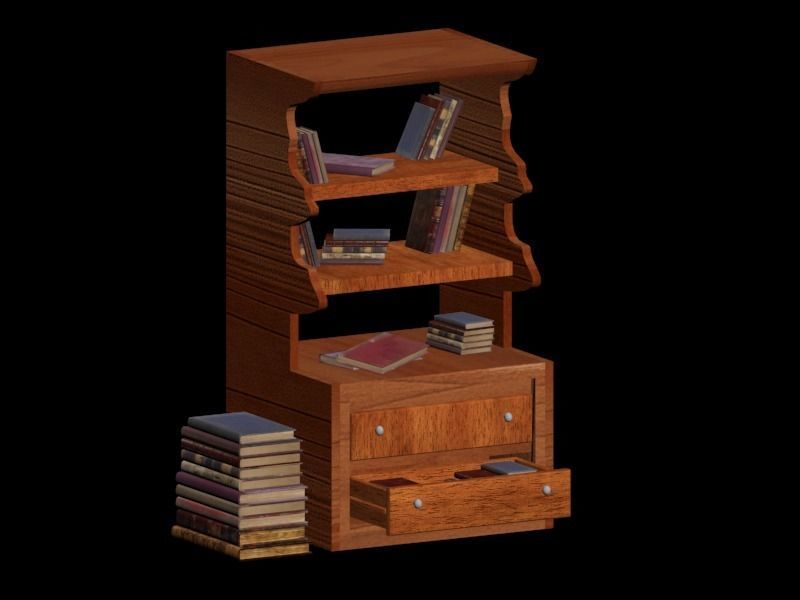 Book Model - Low Poly 10 Old Book Models  Low-poly 3D model_3
