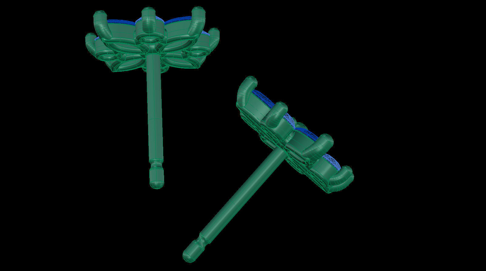 Diamond Cluster Earring 3D print model_19