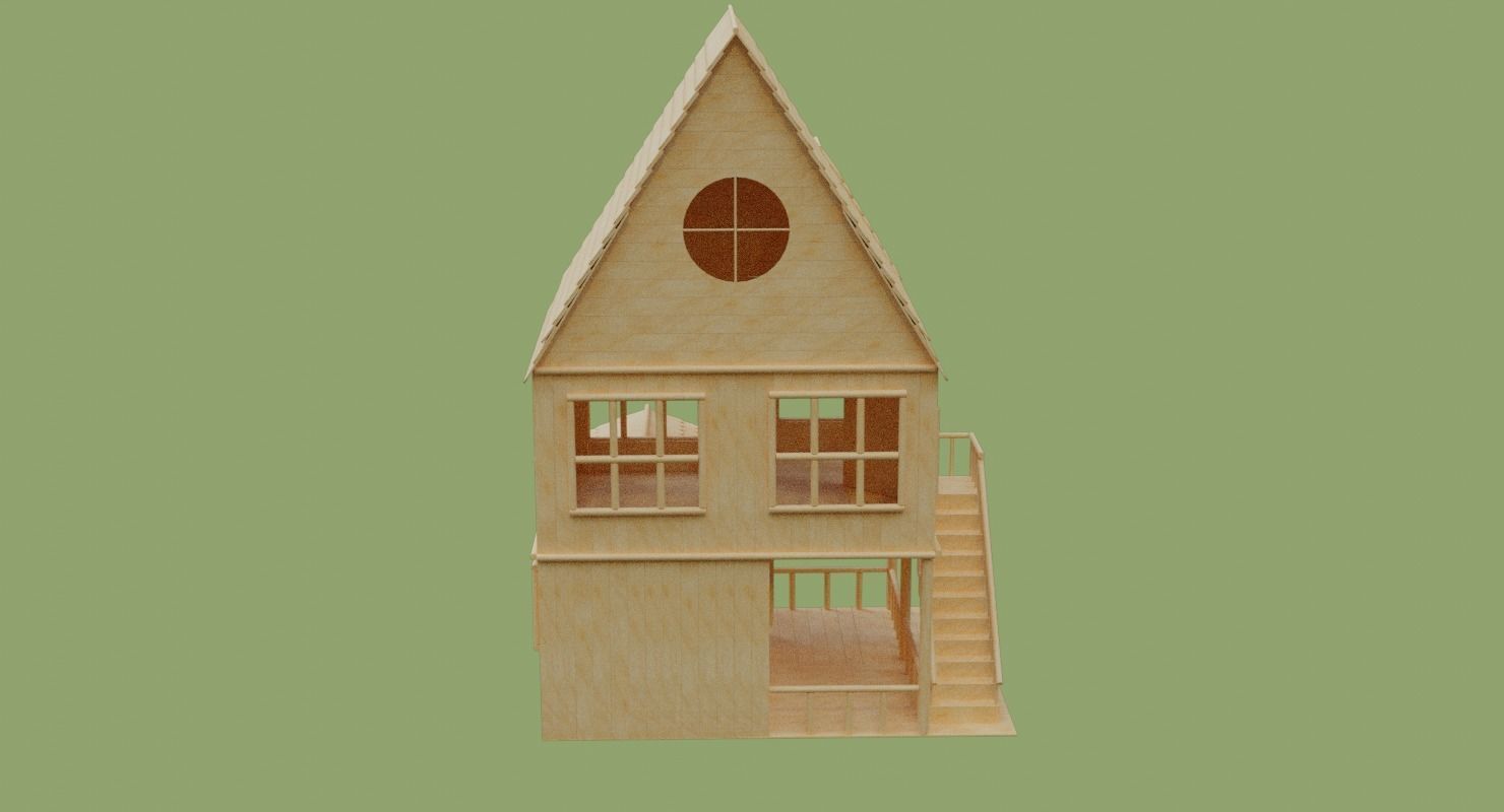 Stick House in Blender and other formats 3D model_27