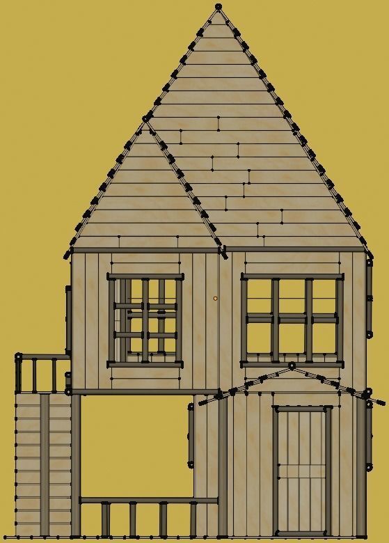 Stick House in Blender and other formats 3D model_76