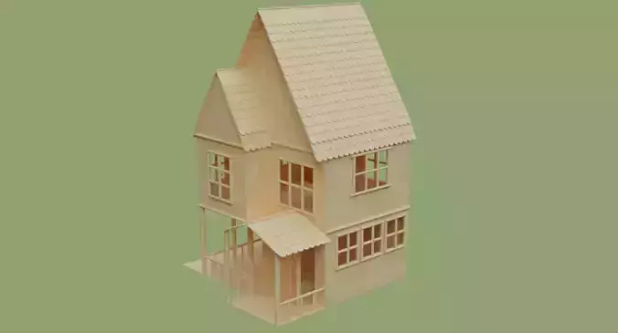 Stick House in Blender and other formats