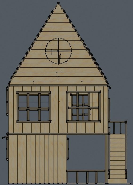 Stick House in Blender and other formats 3D model_74