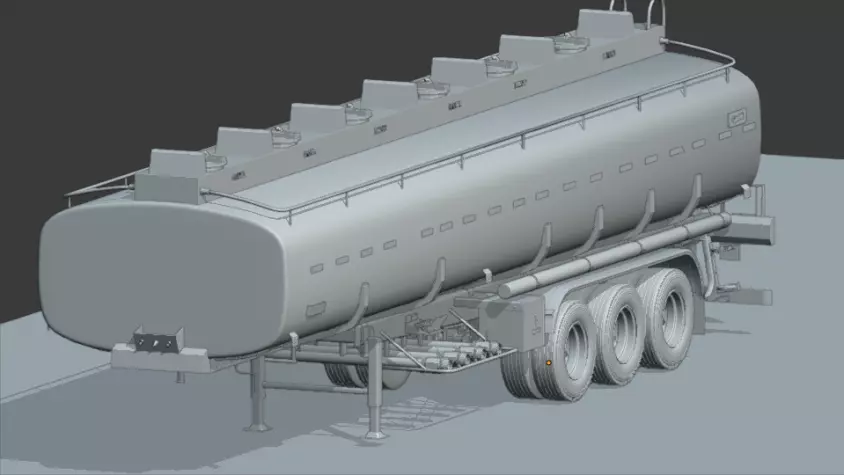 Trailer Gotti Low-poly 3D model
