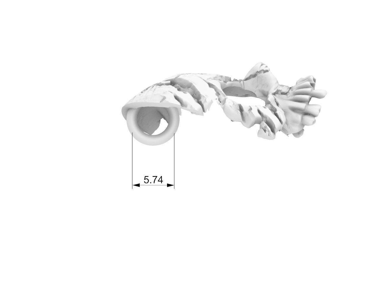 Skull Pendant 3D print model 3D print model_6