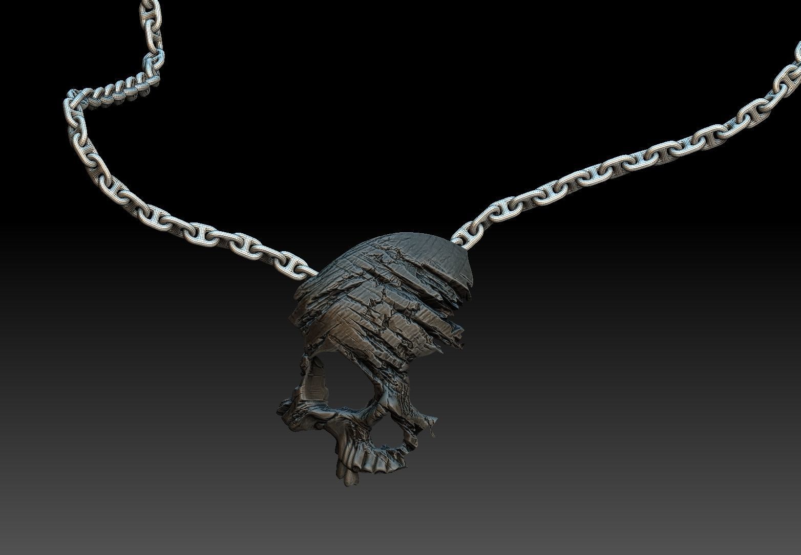 Skull Pendant 3D print model 3D print model_1
