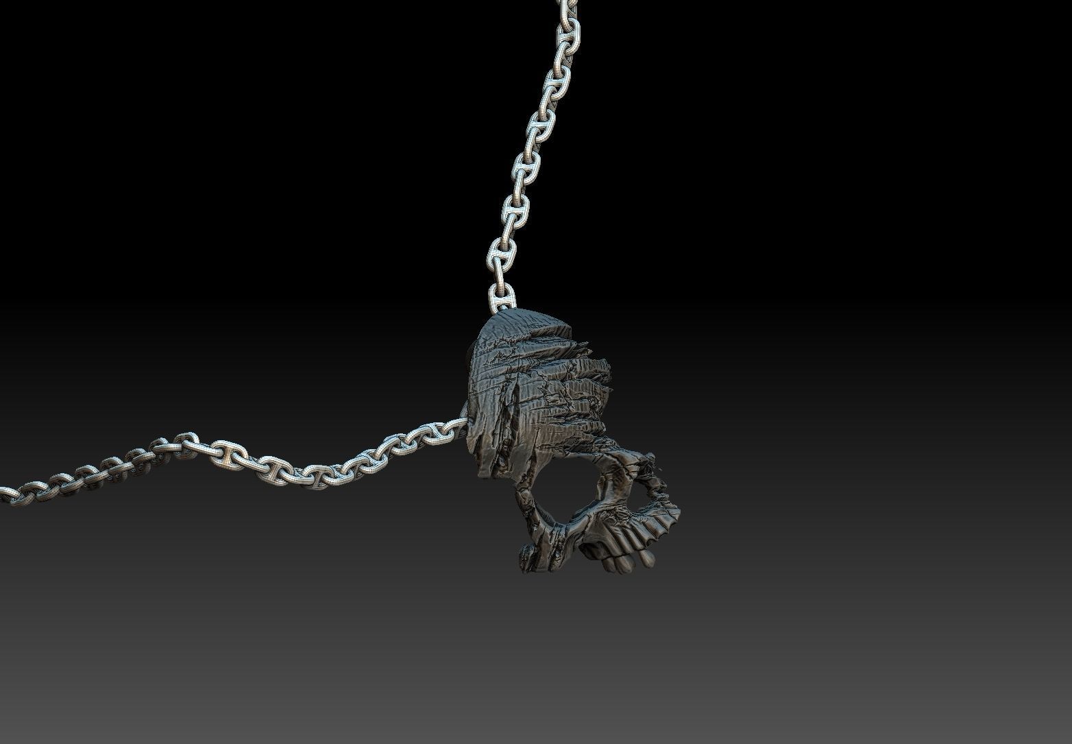 Skull Pendant 3D print model 3D print model_3