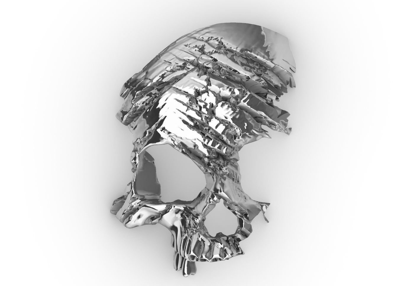 Skull Pendant 3D print model 3D print model_7
