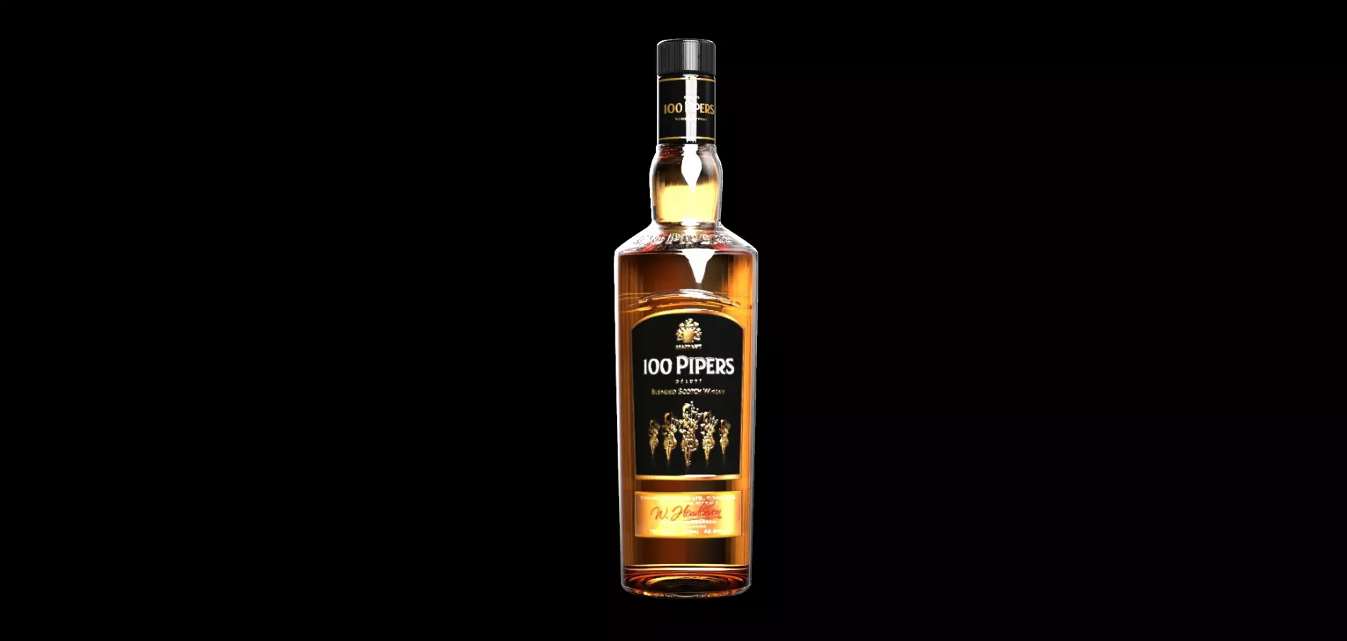 100 Pipers blended Whiskey 3D model