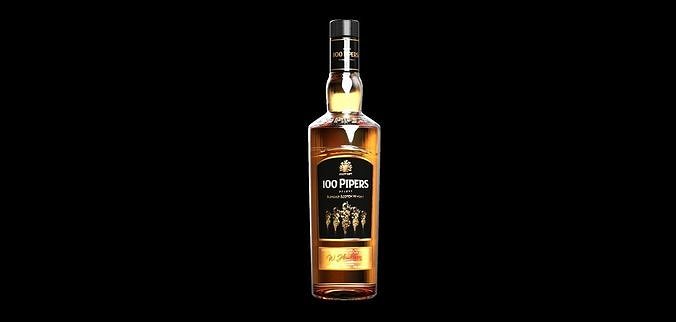 100 Pipers blended Whiskey   3D model