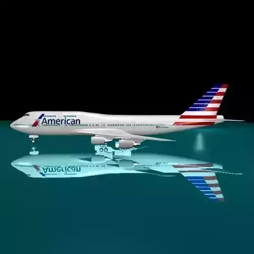 American Airlines New Logo  747 - 400