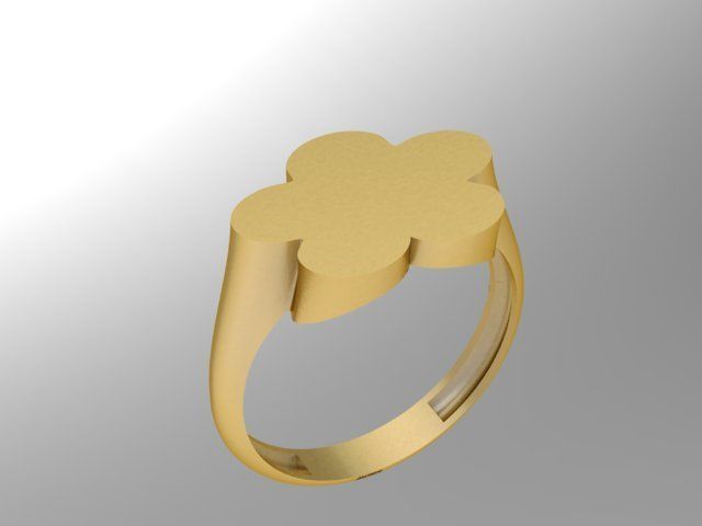 Geometric ring 13 3D print model_1