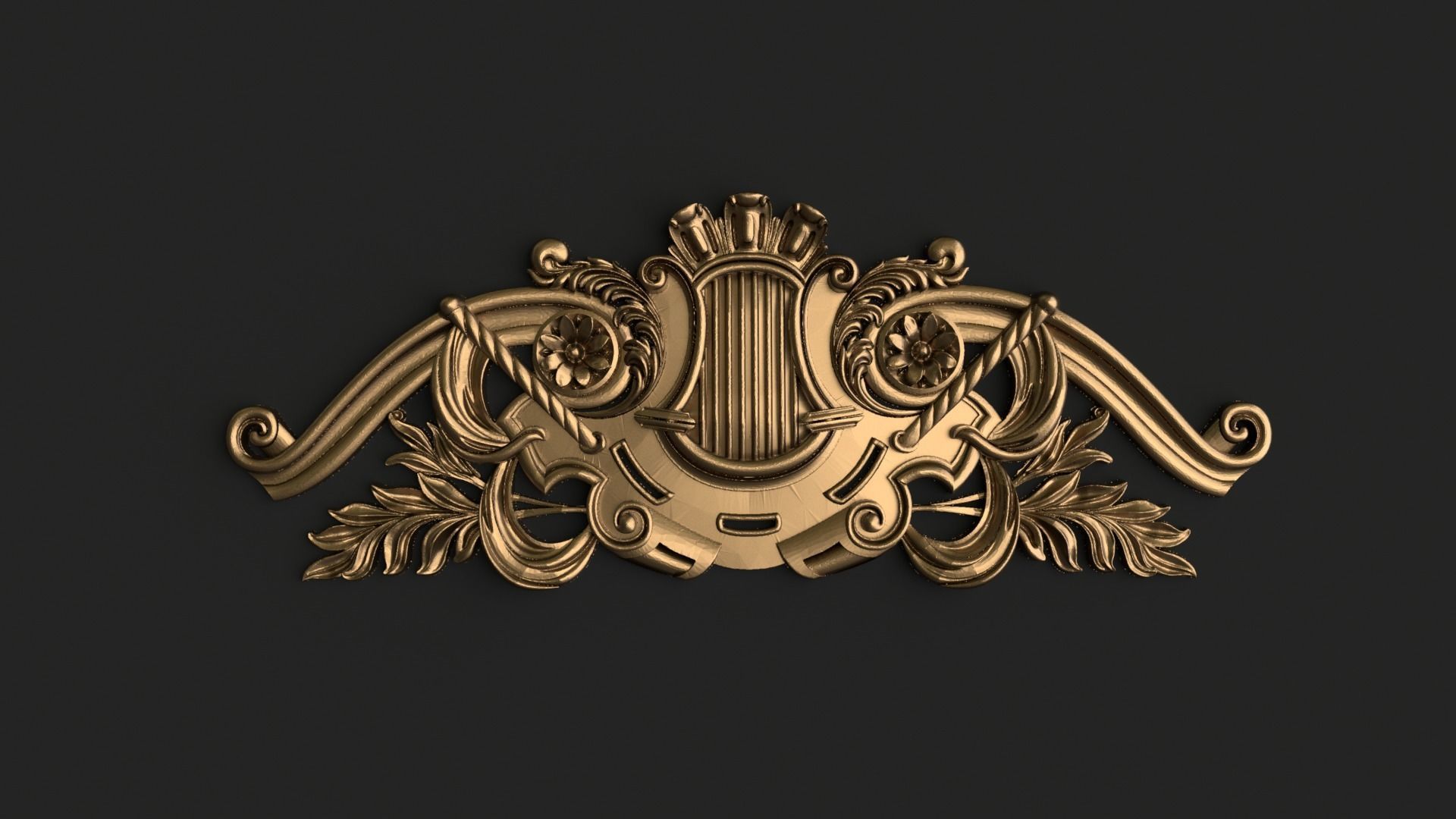 Classic decor ornament v-01 3D model 3D model_2