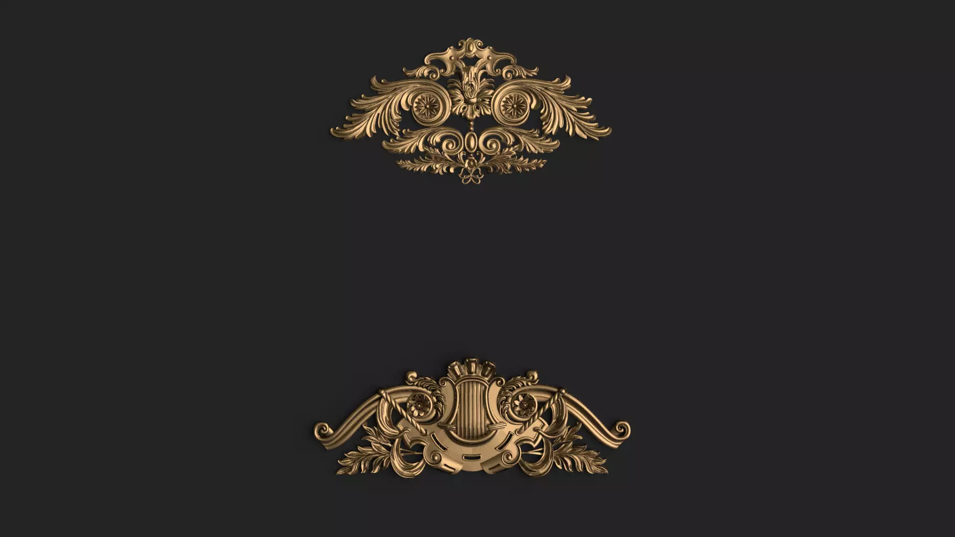 Classic decor ornament v-01 3D model 3D model_0