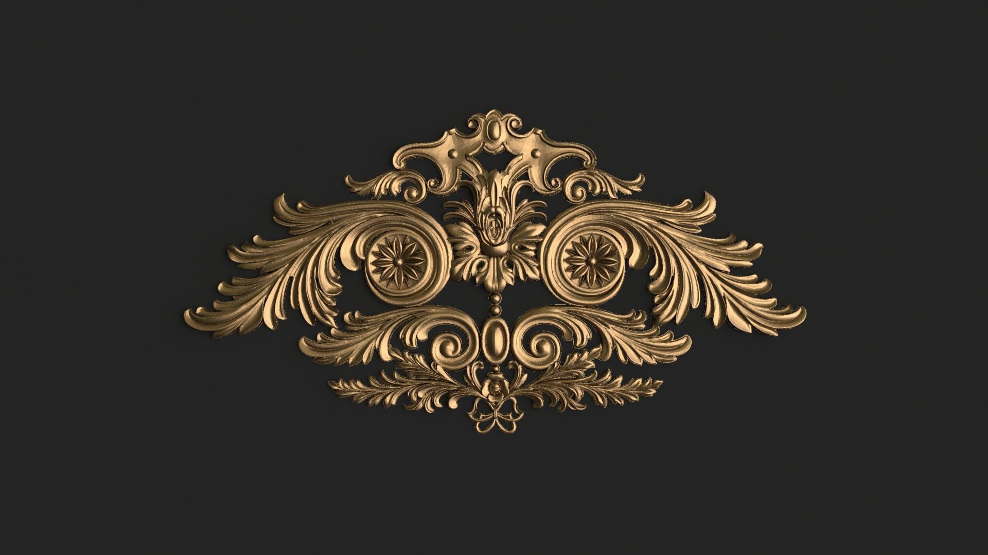 Classic decor ornament v-01 3D model 3D model_1