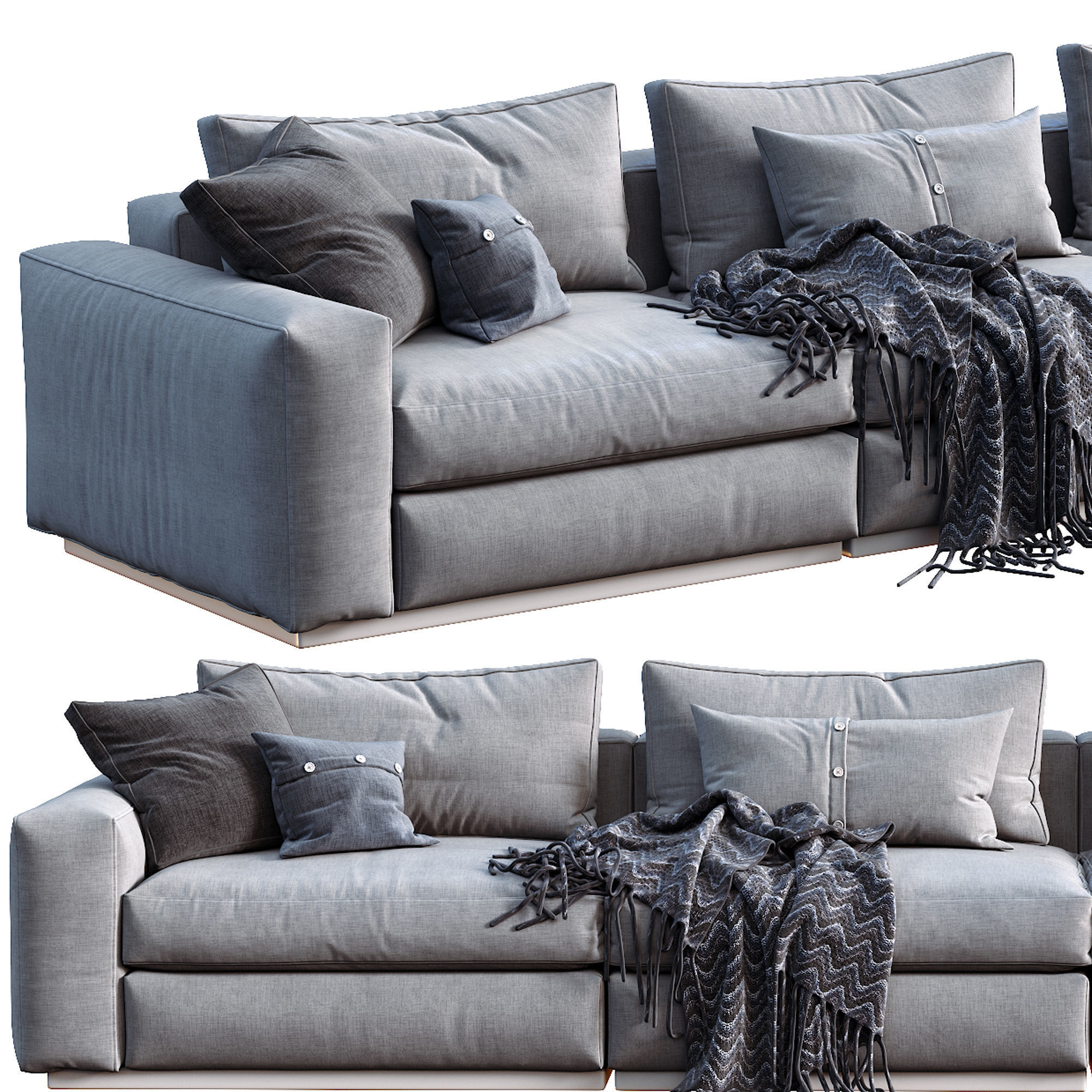 Flexform Sofa Beauty 3D model_1