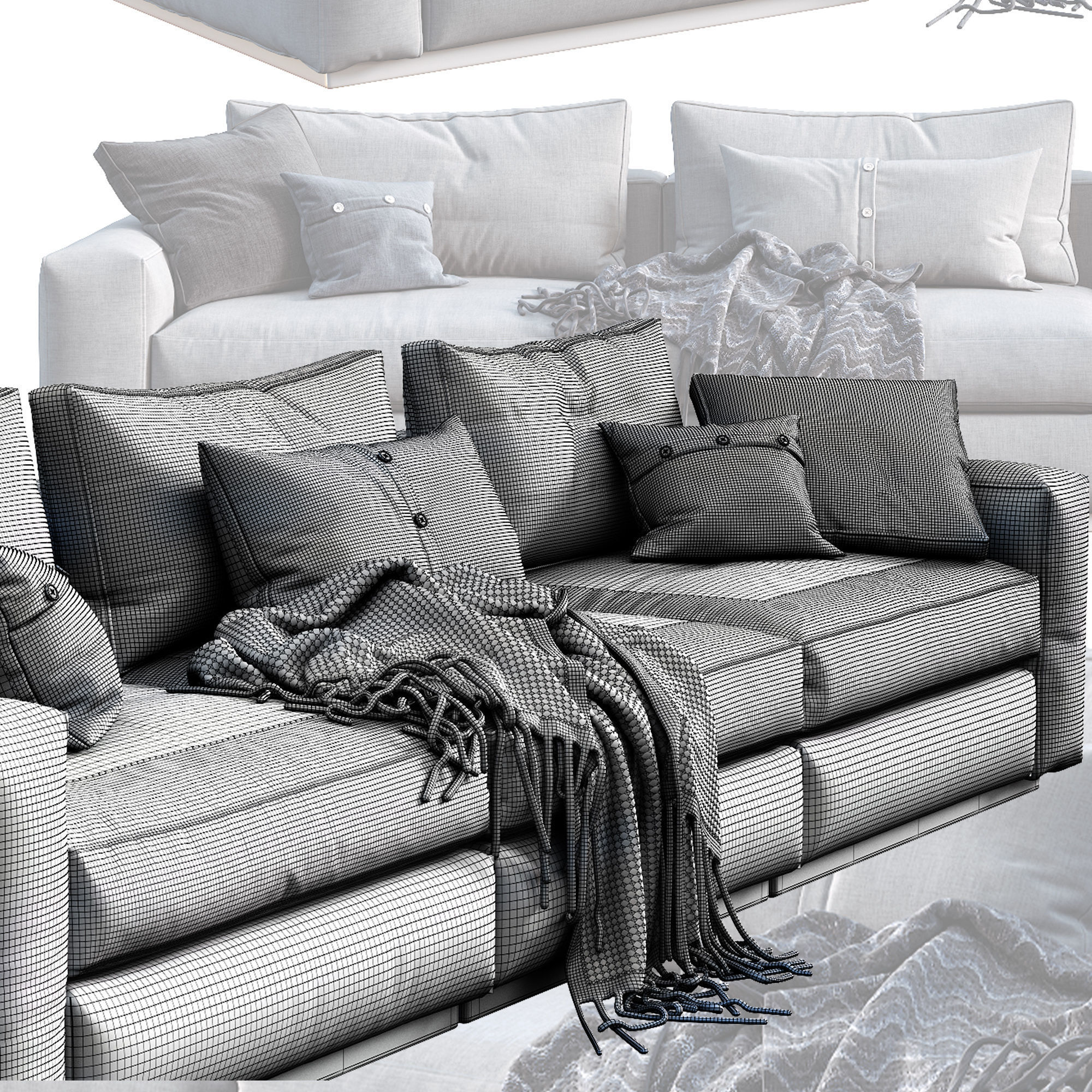 Flexform Sofa Beauty 3D model_3