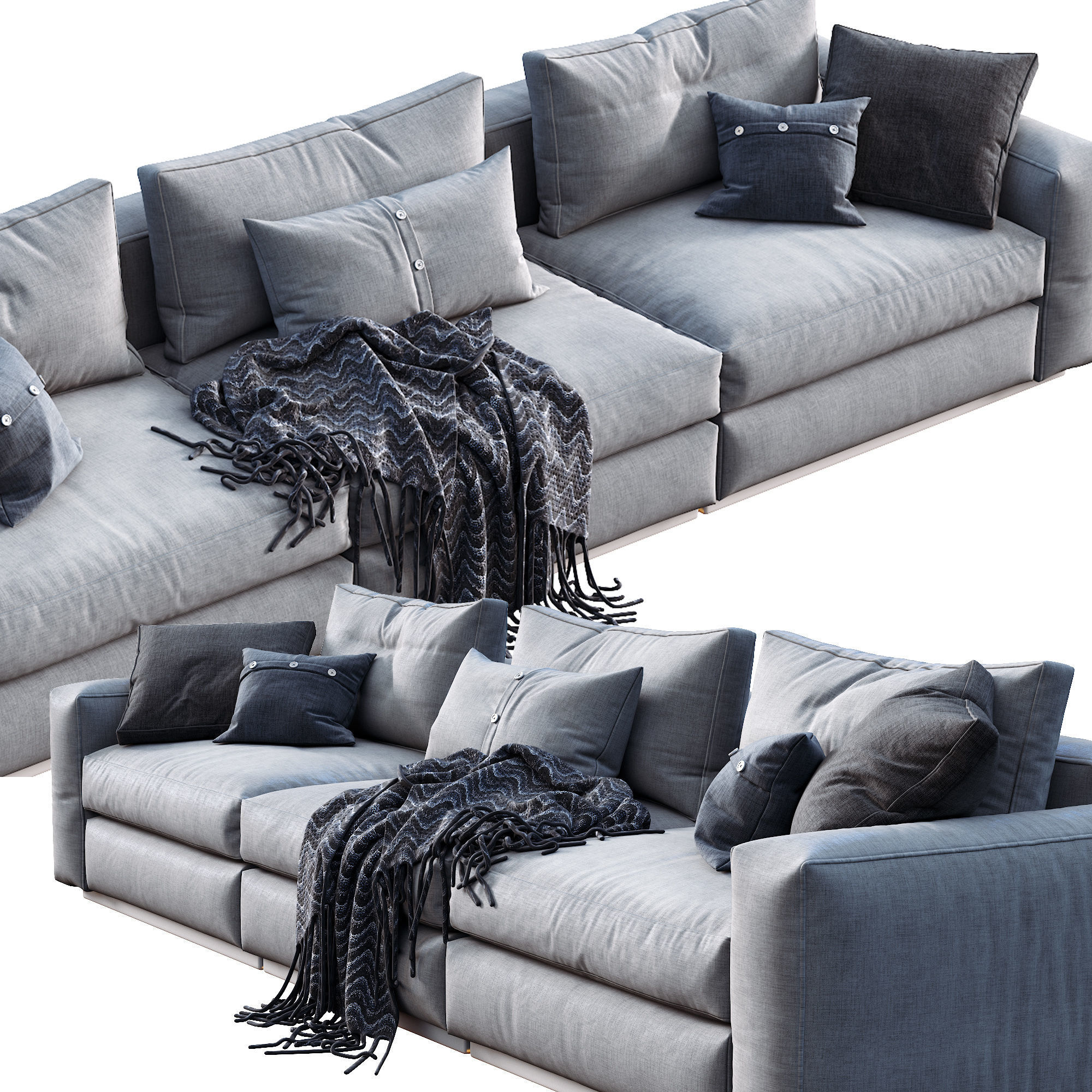Flexform Sofa Beauty 3D model_2