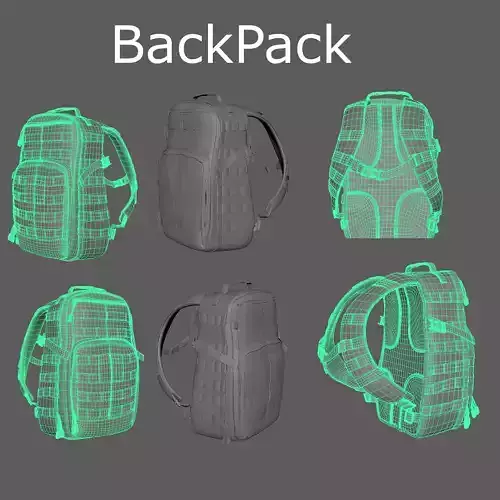 BackPack naked man with