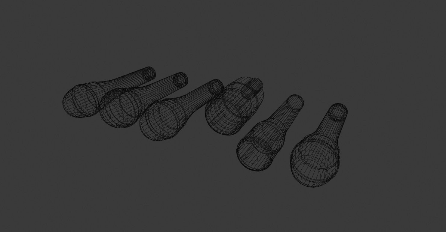 A Mic Set of 6 Microphones 3D model_2
