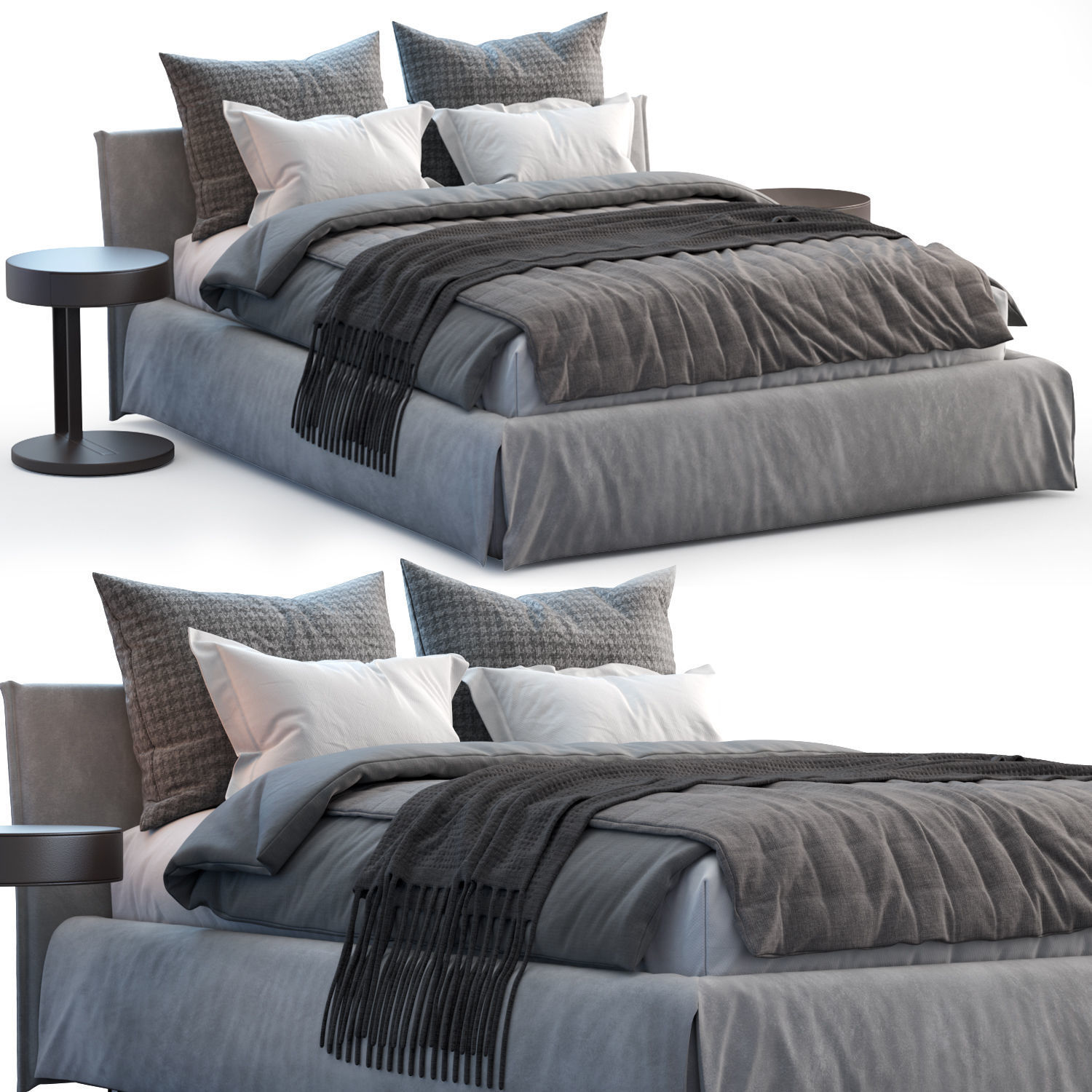 Meridiani Bed FOX 3D model_1