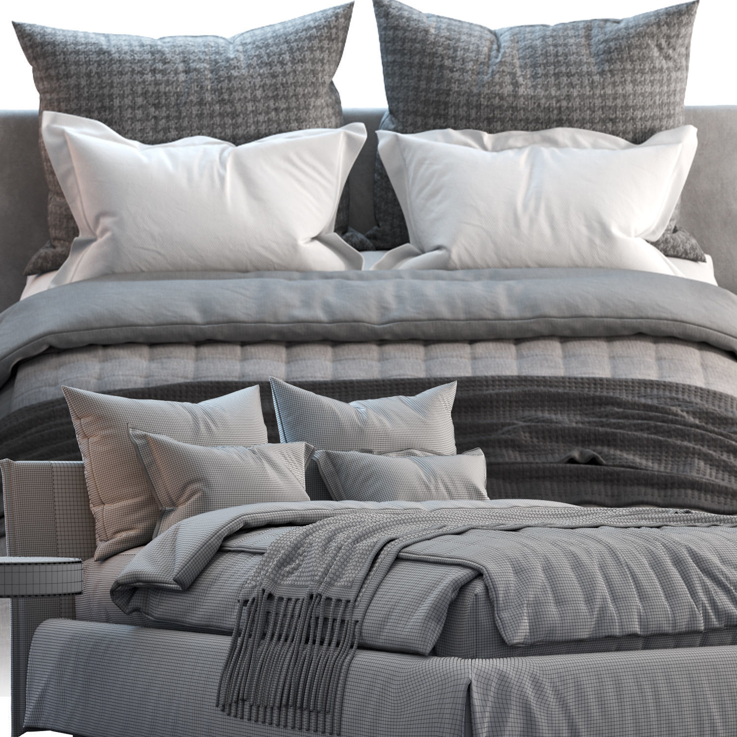 Meridiani Bed FOX 3D model_3