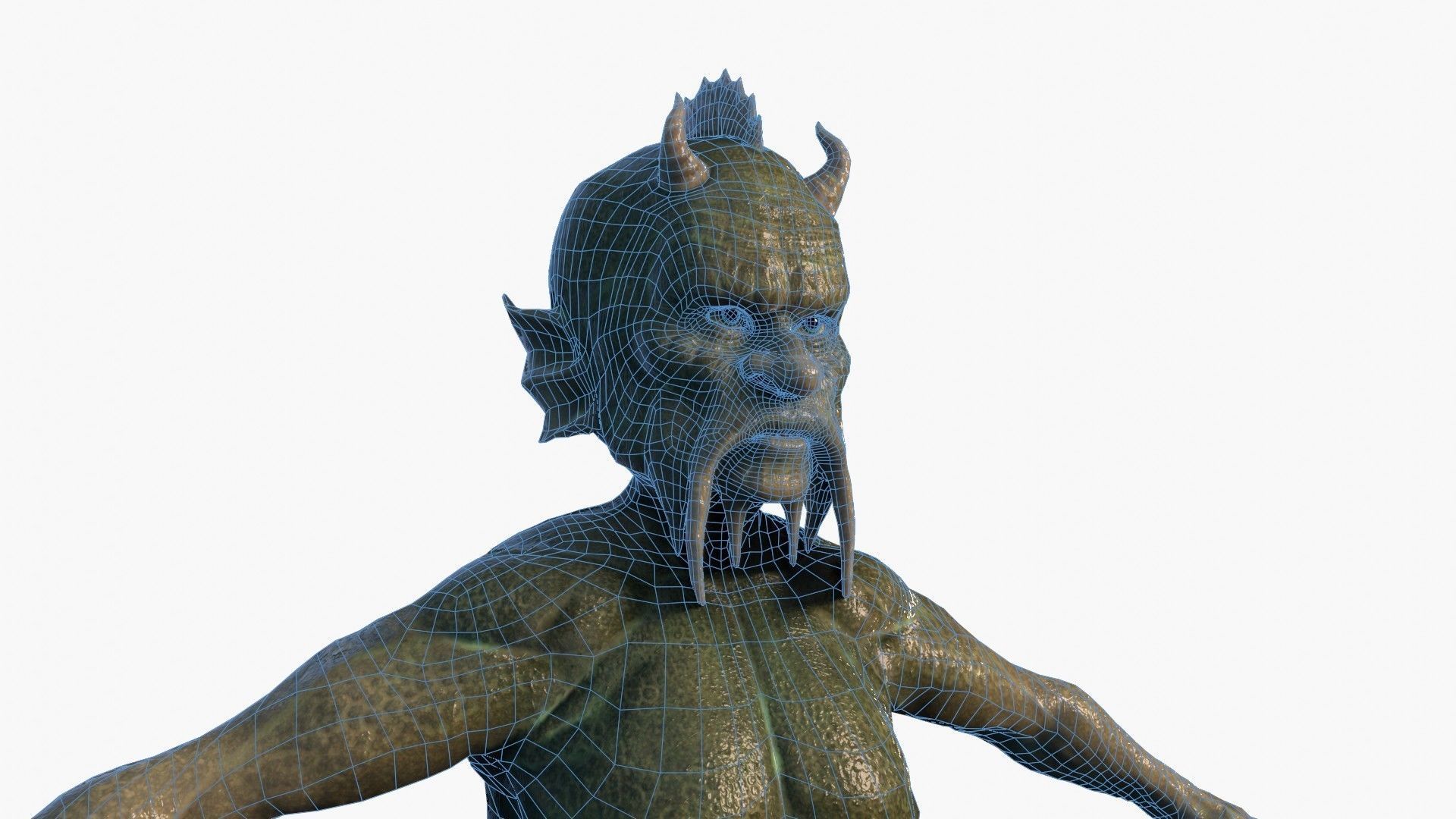 Waterman humanoid 3D model_5