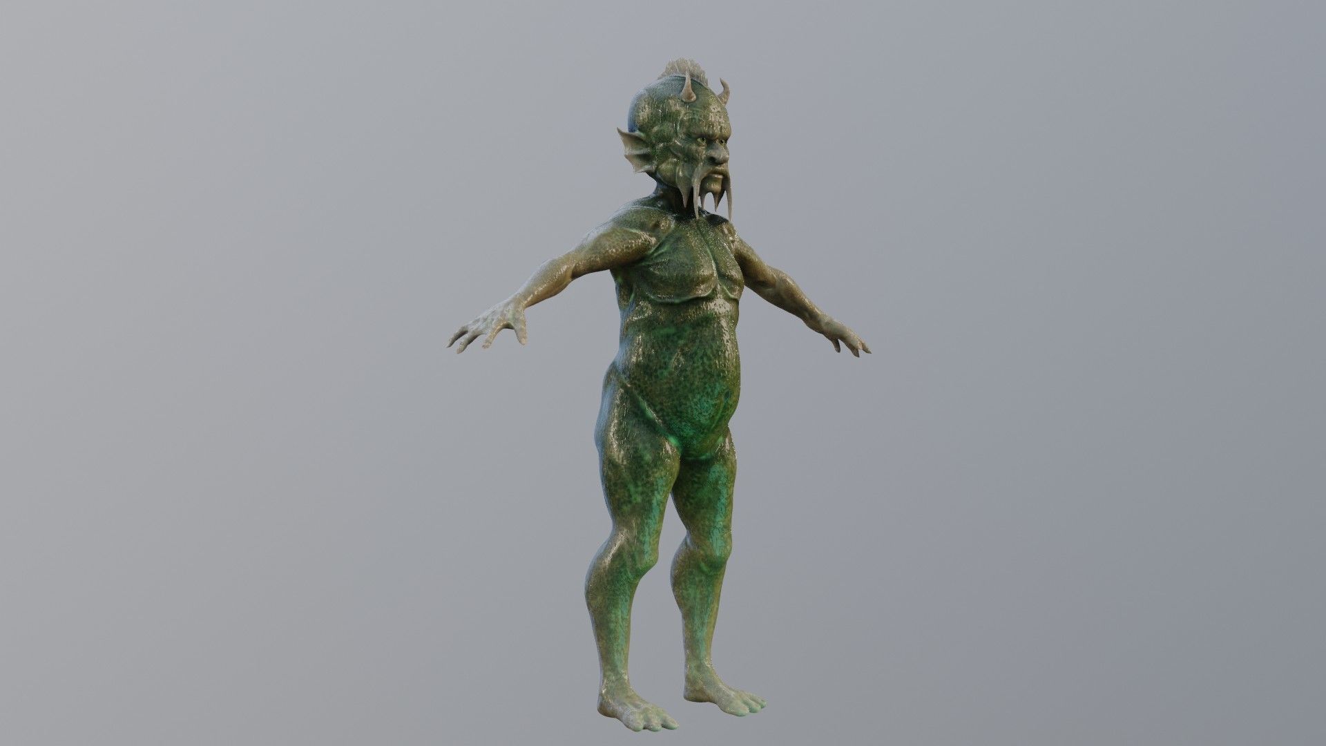 Waterman humanoid 3D model_9