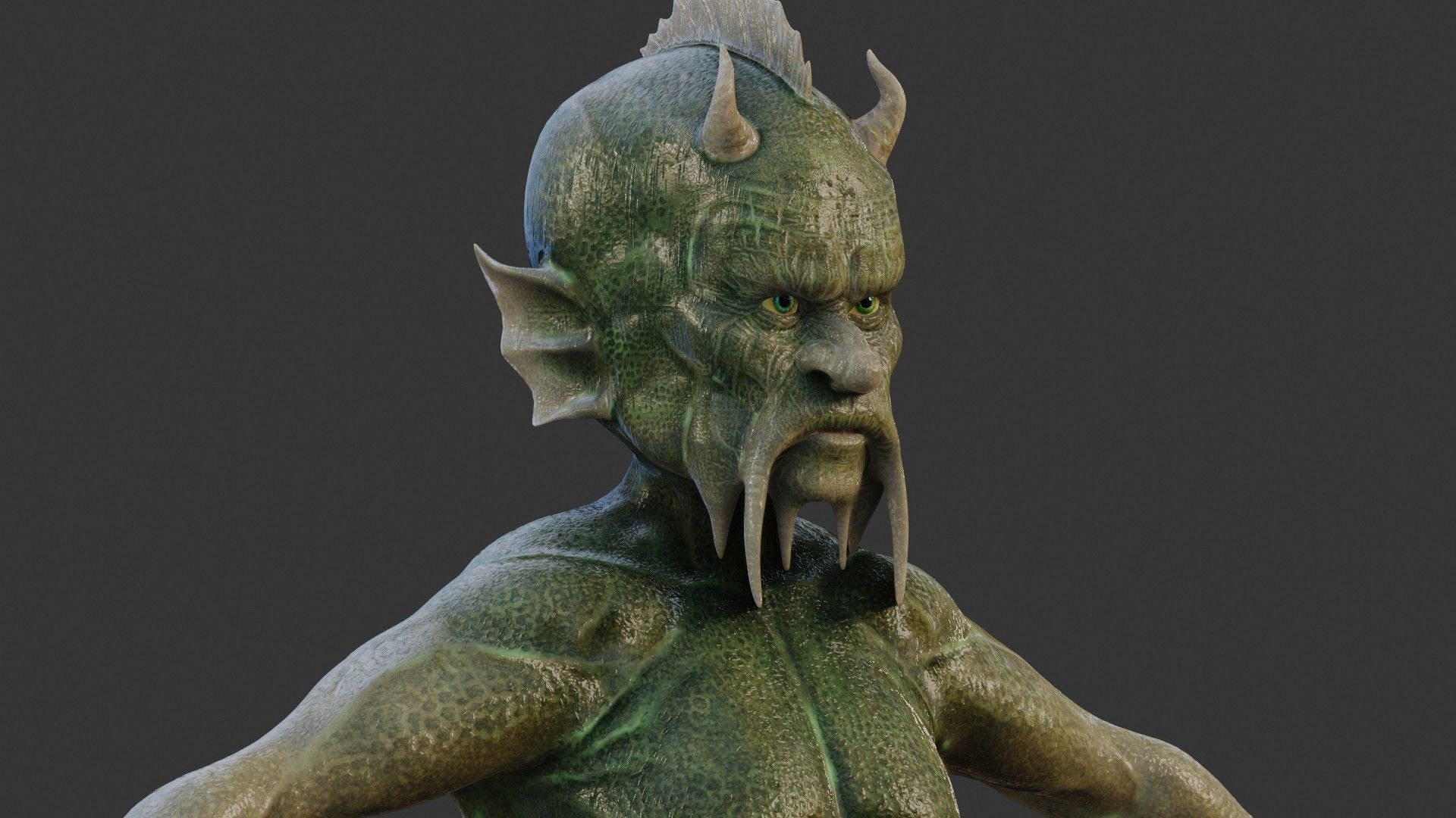 Waterman humanoid 3D model_3