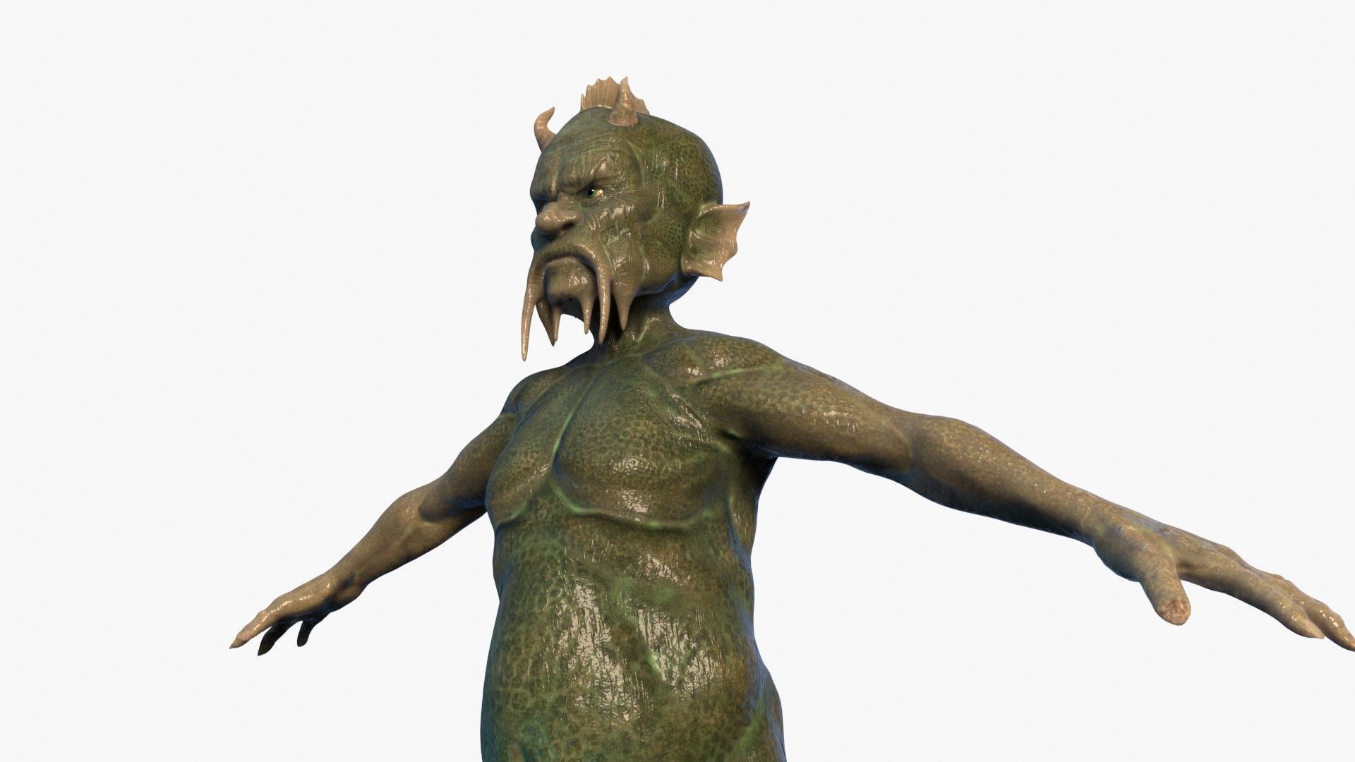 Waterman humanoid 3D model_4