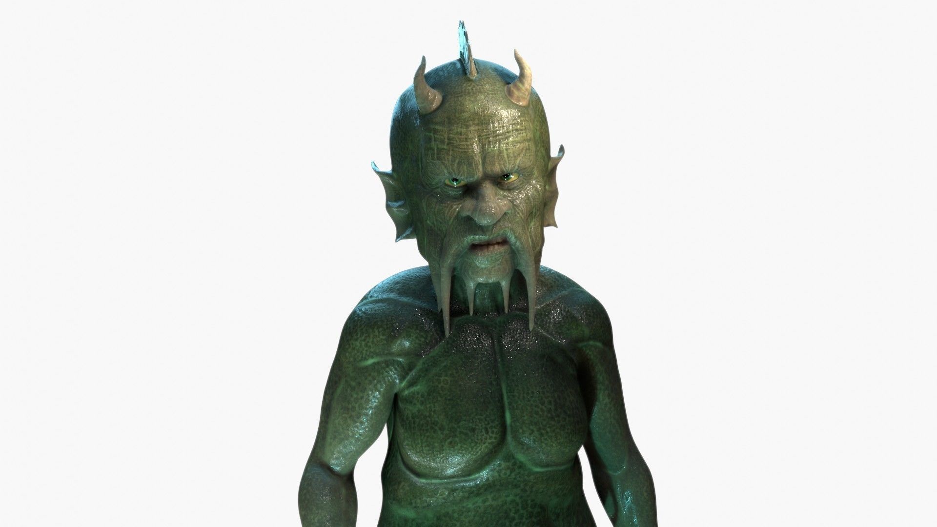 Waterman humanoid 3D model_2