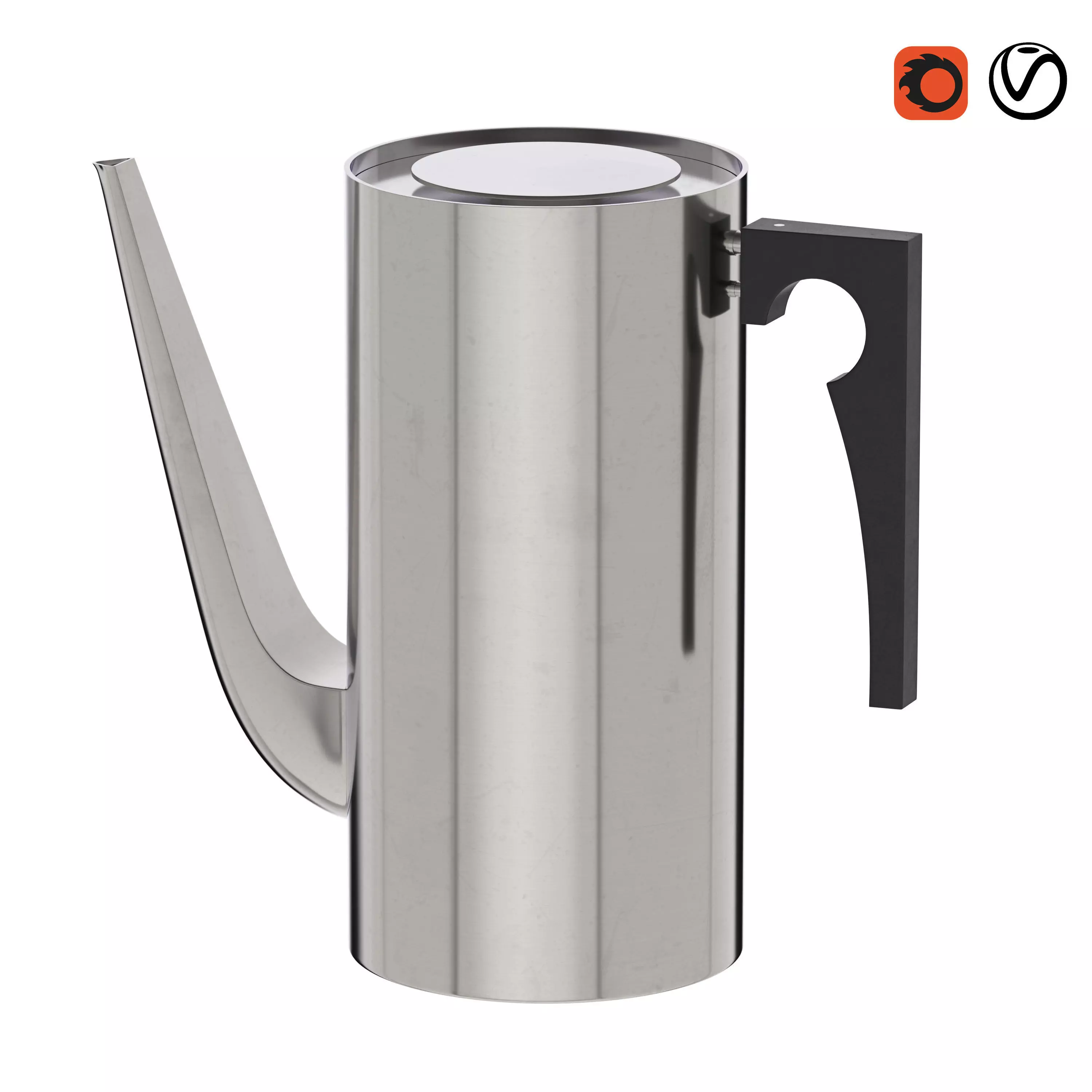 Arne Jacobsen Coffee Pot 3D model_0
