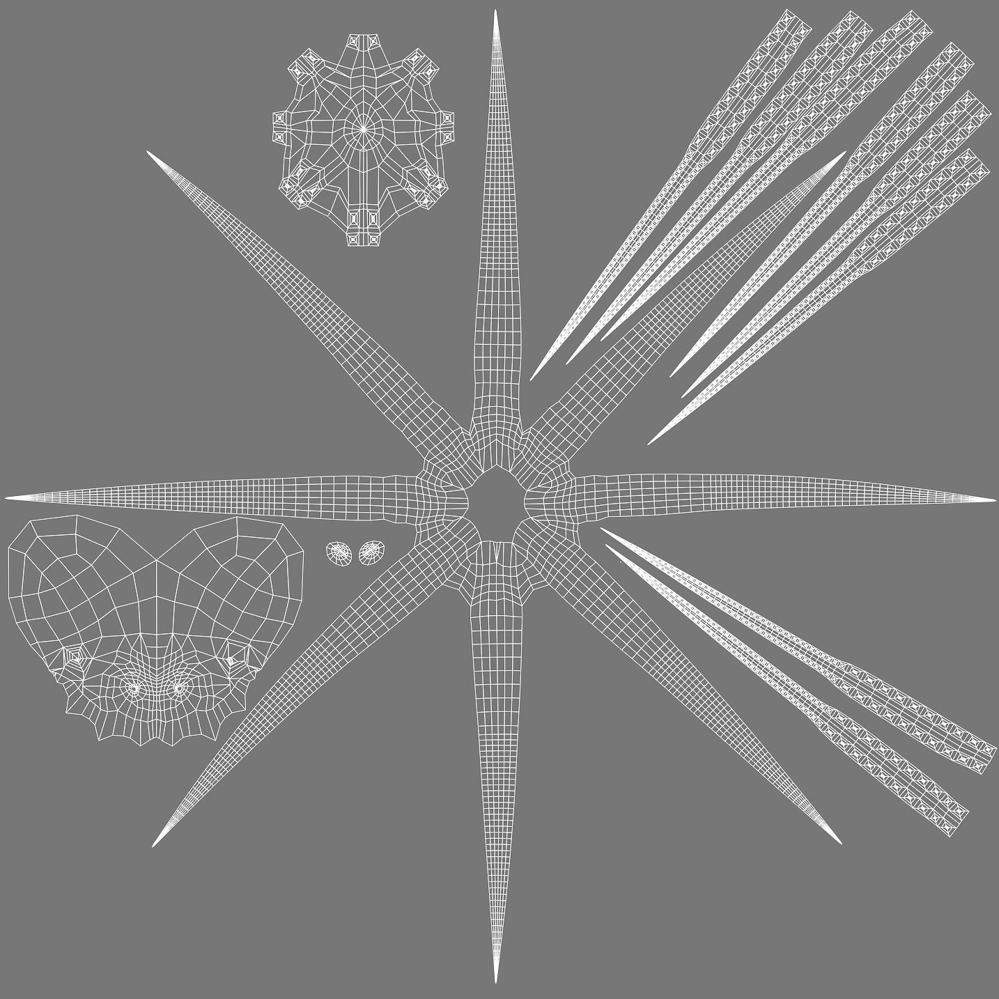 Pacific Octopus Rigged Animated C4D Low-poly 3D model_46