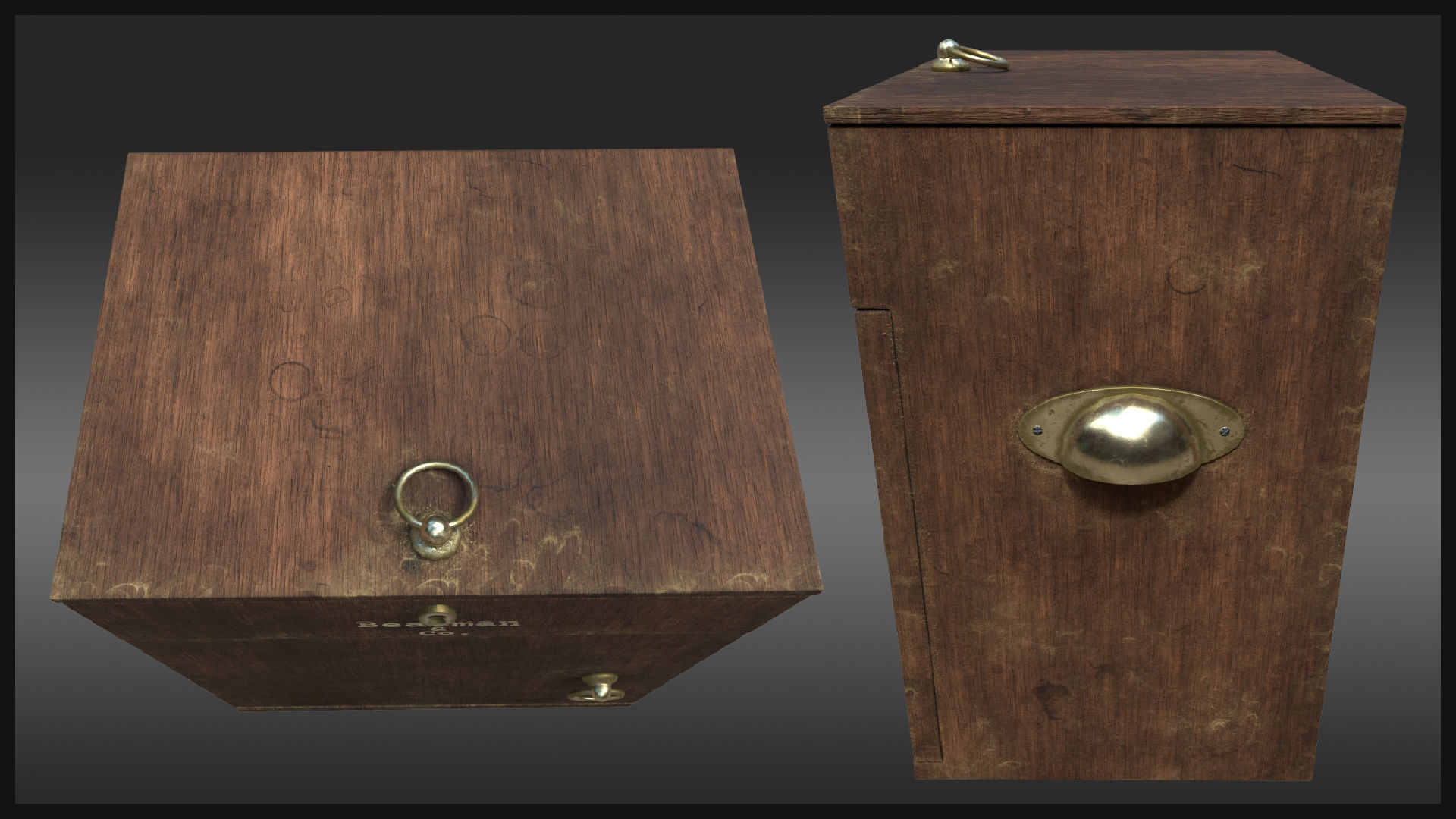 Plague Doctor Medicine Chest Low-poly 3D model_6